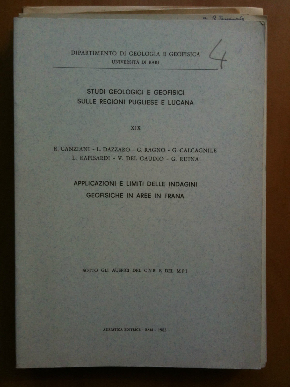 Applicazioni e limiti delle indagini geofisiche in aree di frana …