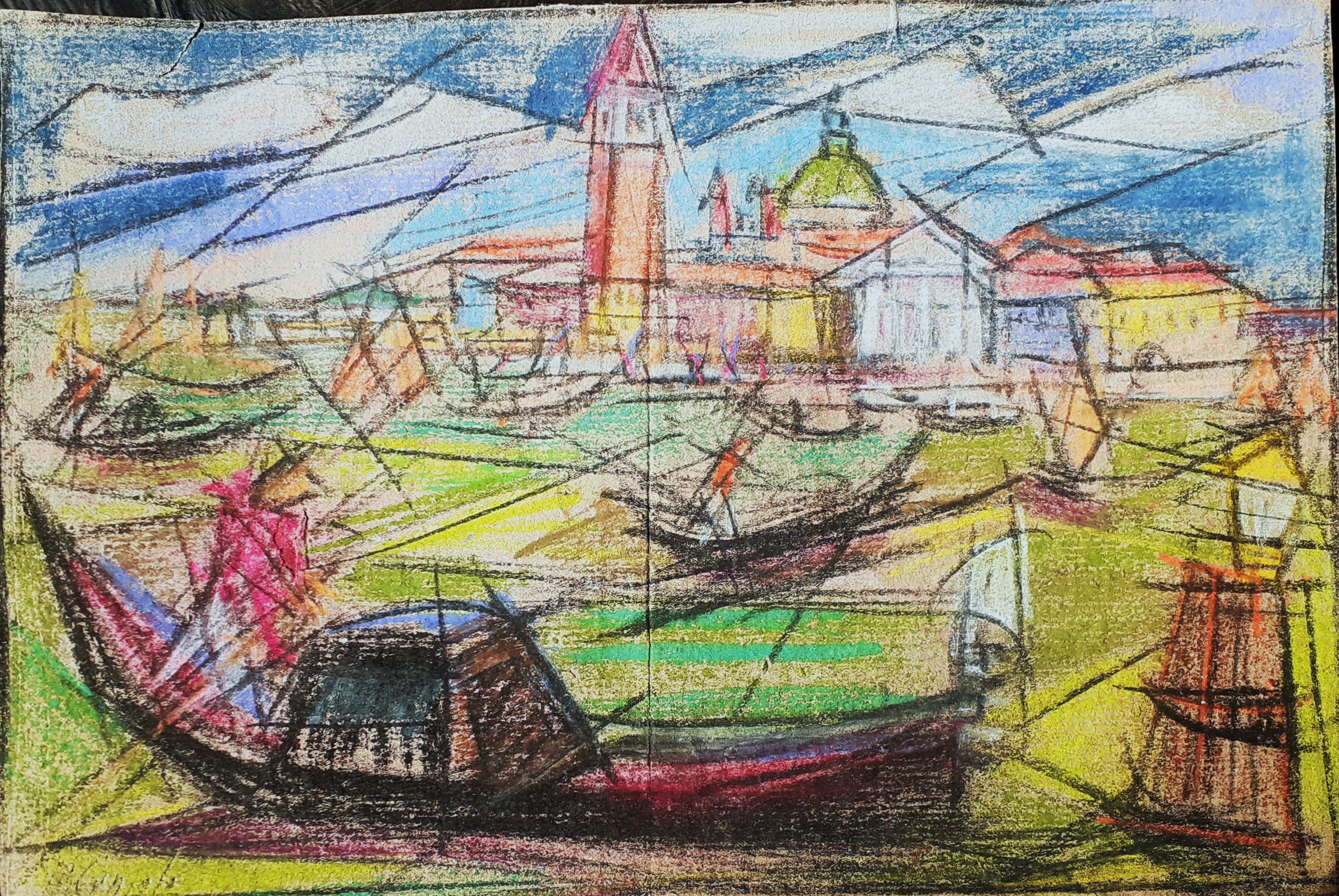 Armando Cuniolo - Disegno a pastelli anni '40 circa