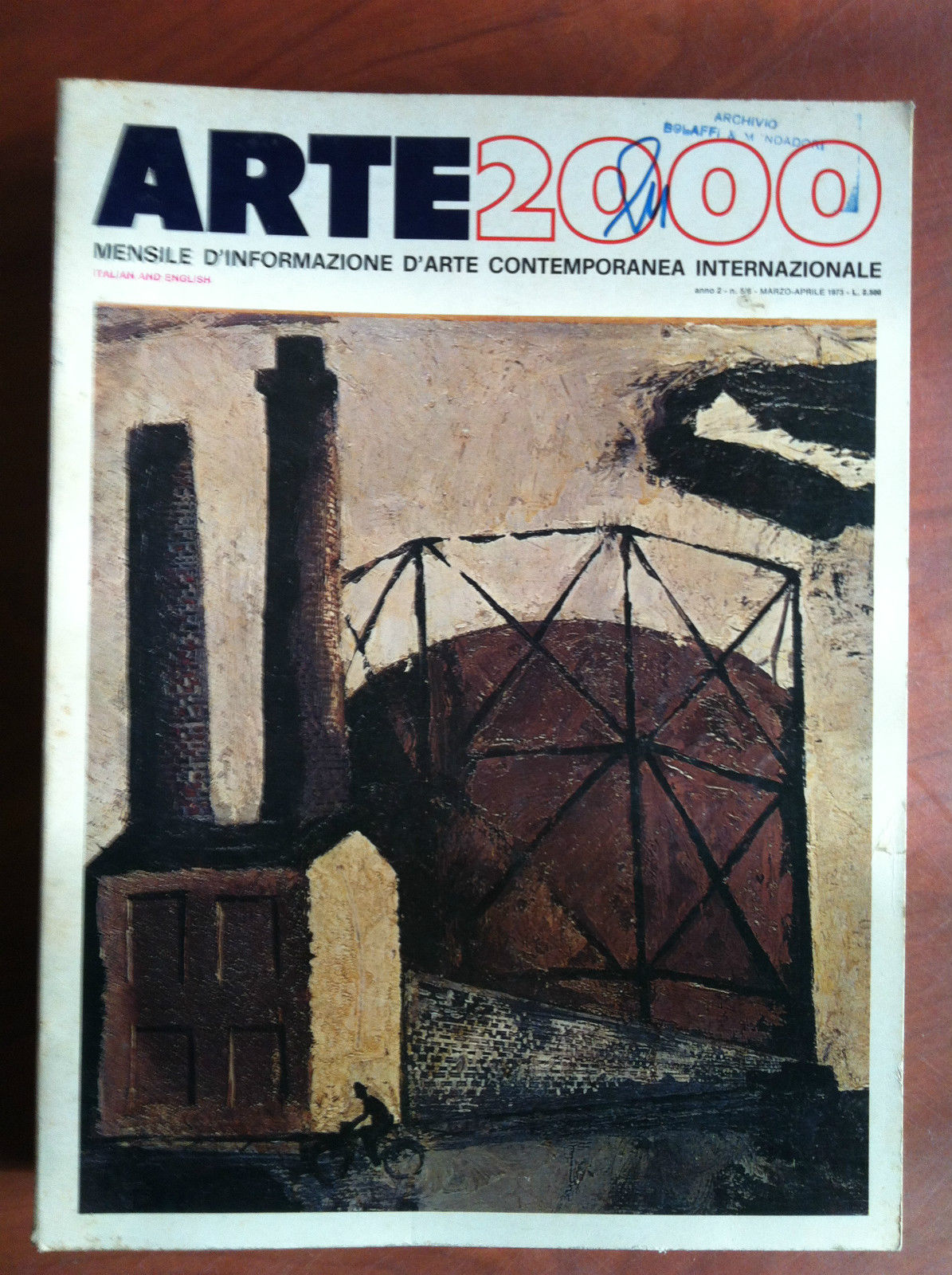 ARTE 2000 Anno 2 n^ 5/6 Marzo/Aprile 1976 Cover: Mario …