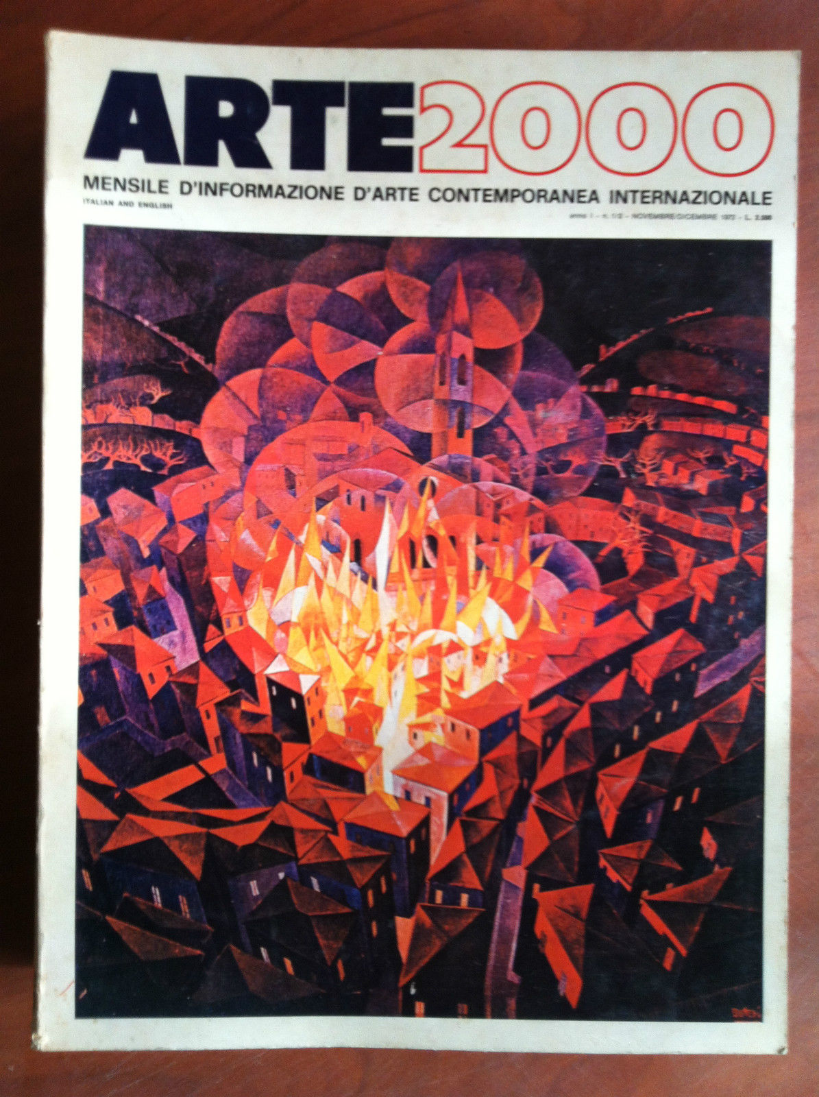 ARTE 2000 Anno I n^ 1/2 Novembre/Dicembre 1972 Cover: G. …