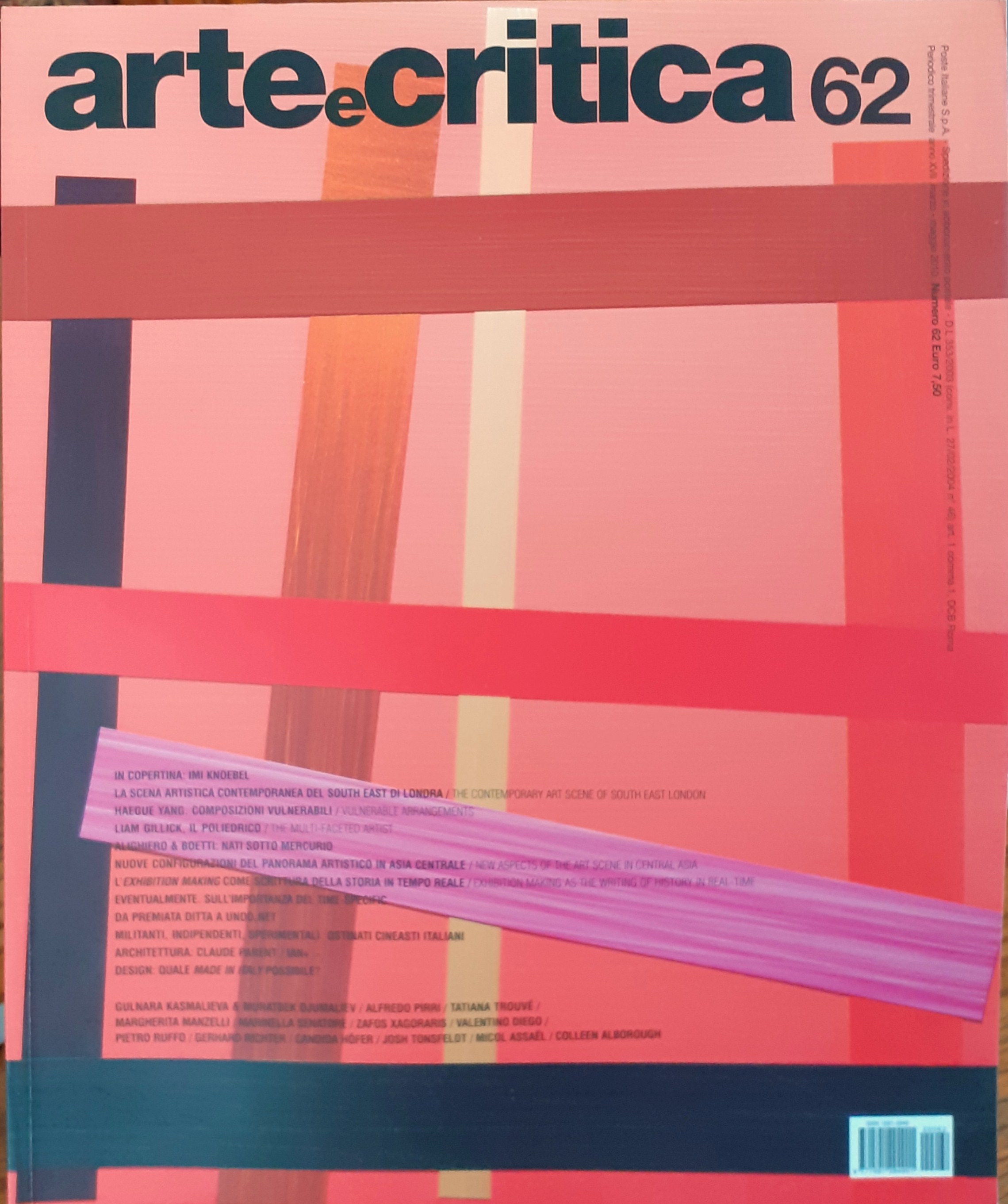 Arte e Critica n^ 62 periodico trimestrale marzo-maggio 2010