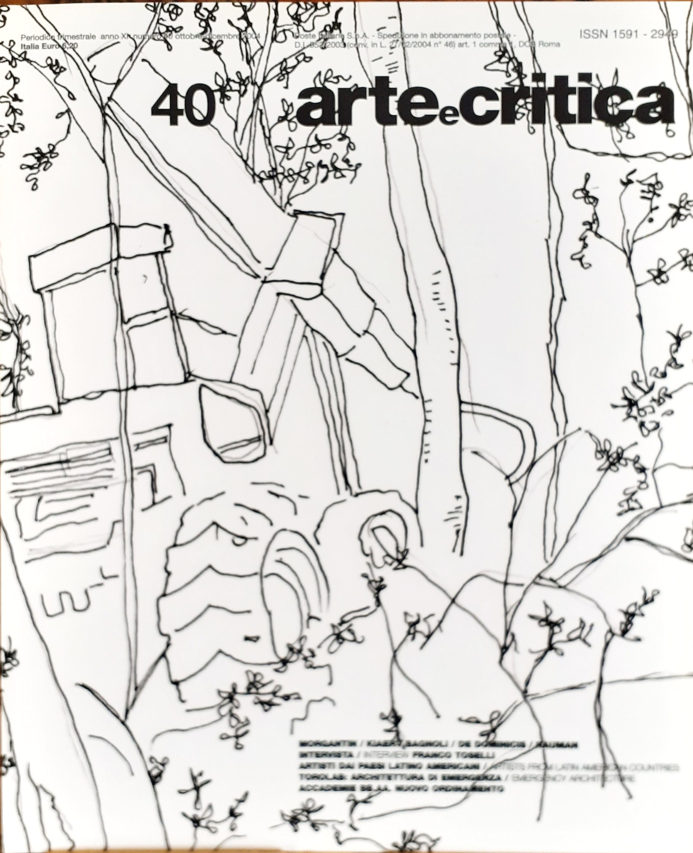 Arte e Critica numero 40 periodico trimestrale ottobre-dicembre 2004