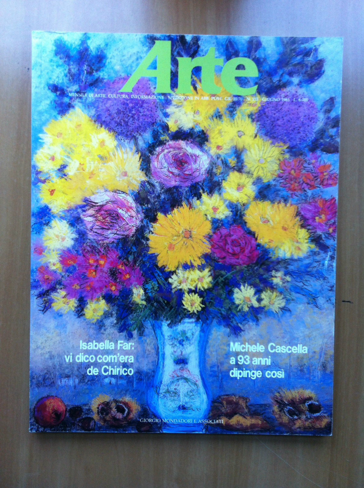 ARTE n^ 153 Giugno 1985 Cover: Michele Cascella - E16961