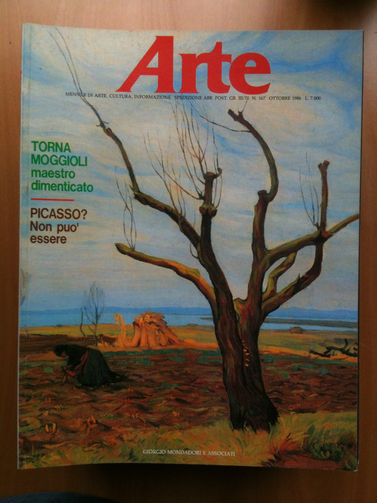ARTE n^ 167 Ottobre 1986 Cover: "Campagna a Treporti" Umberto …