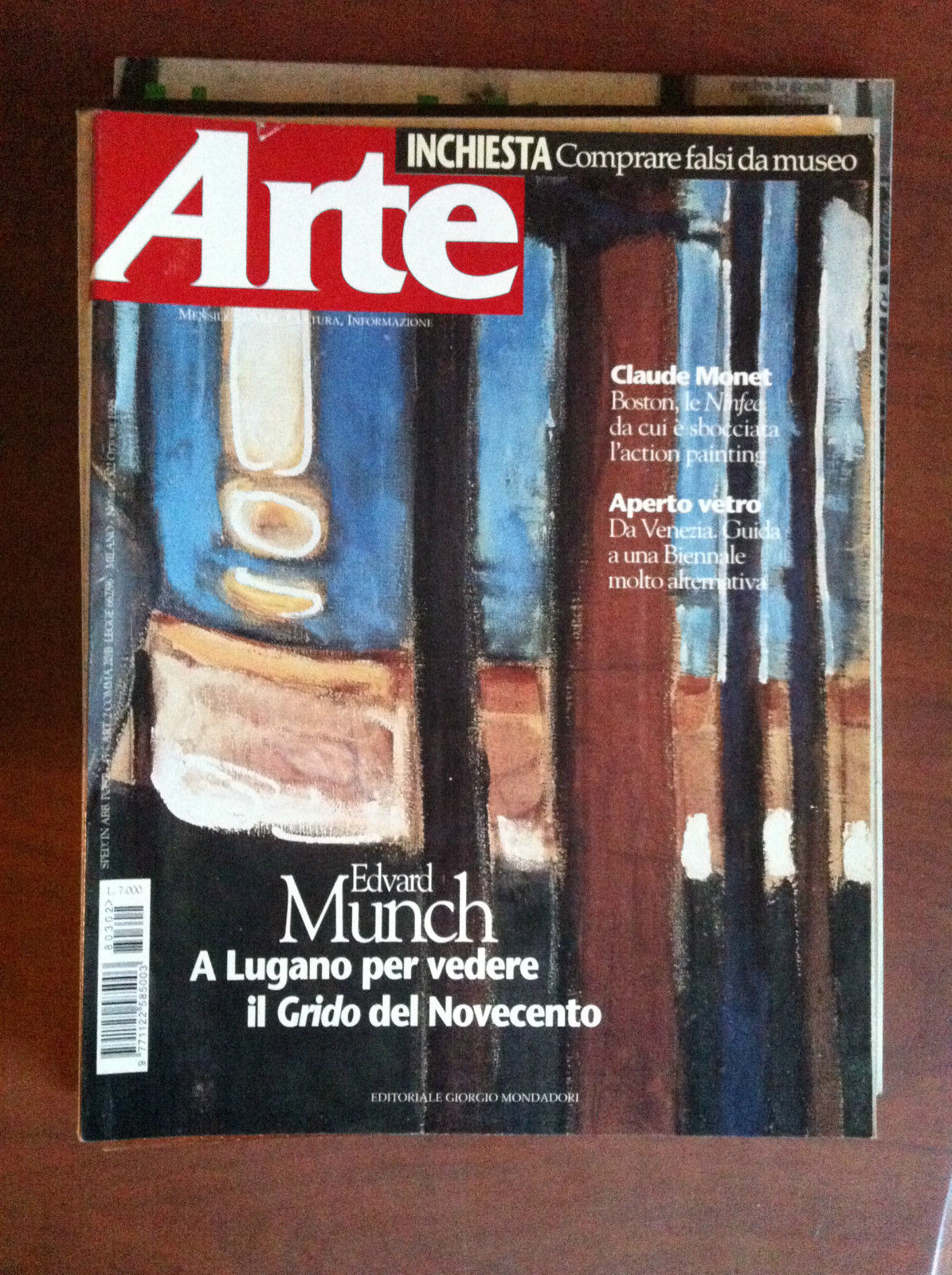 ARTE n^ 302 Ottobre 1998 Cover: Edvard Munch - E7982