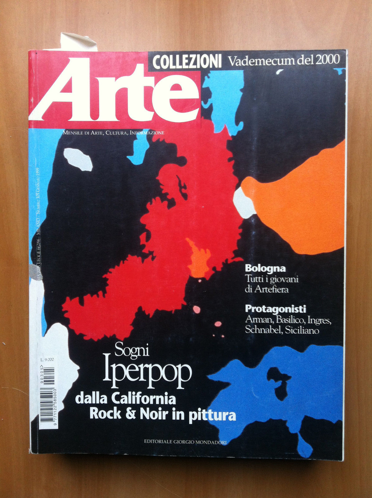 ARTE n^ 305 Gennaio 1999 Cover: Ingrid Calame - E14321