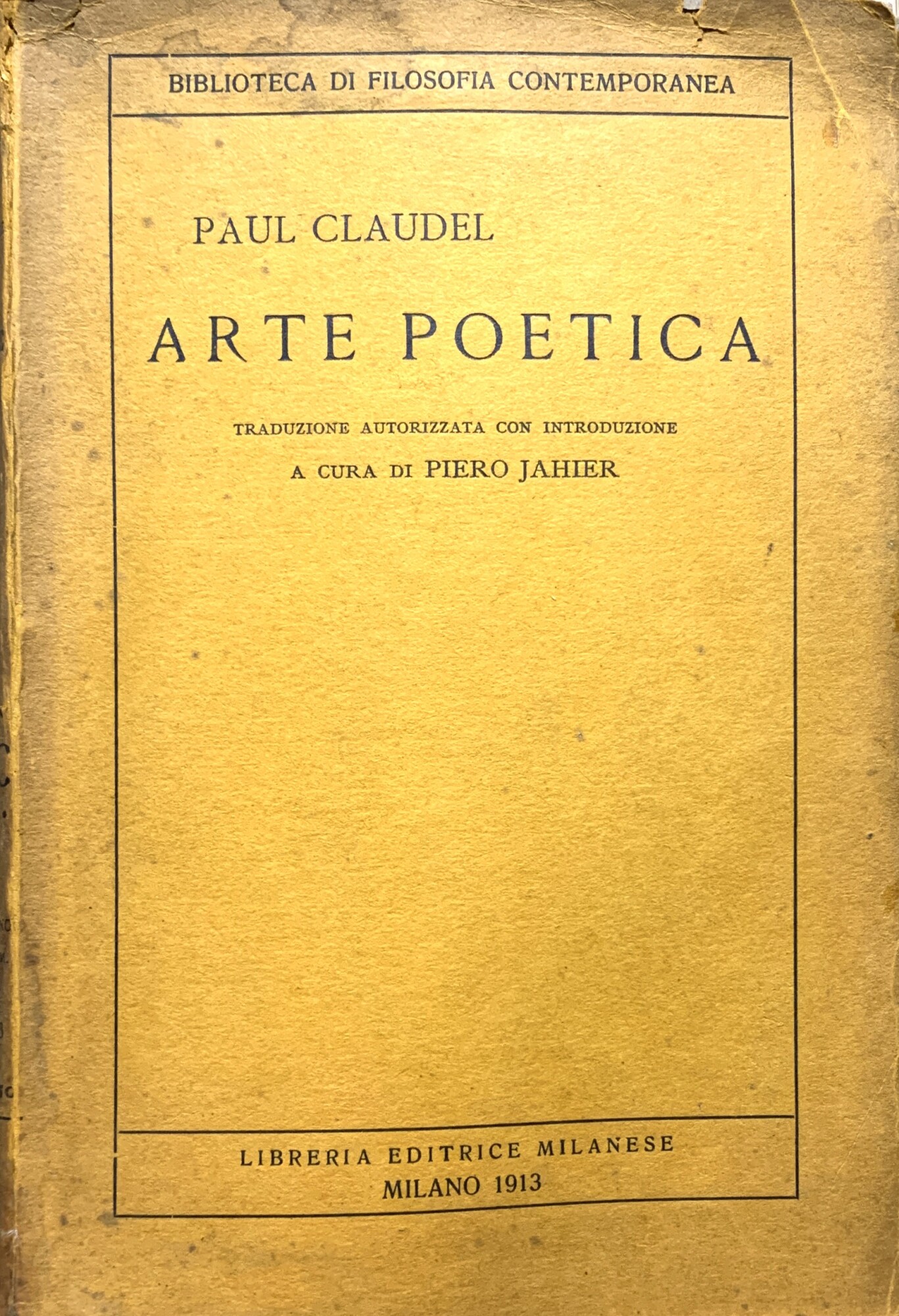 Arte poetica. Conoscenza del tempo - Trattato della co-nascenza al …