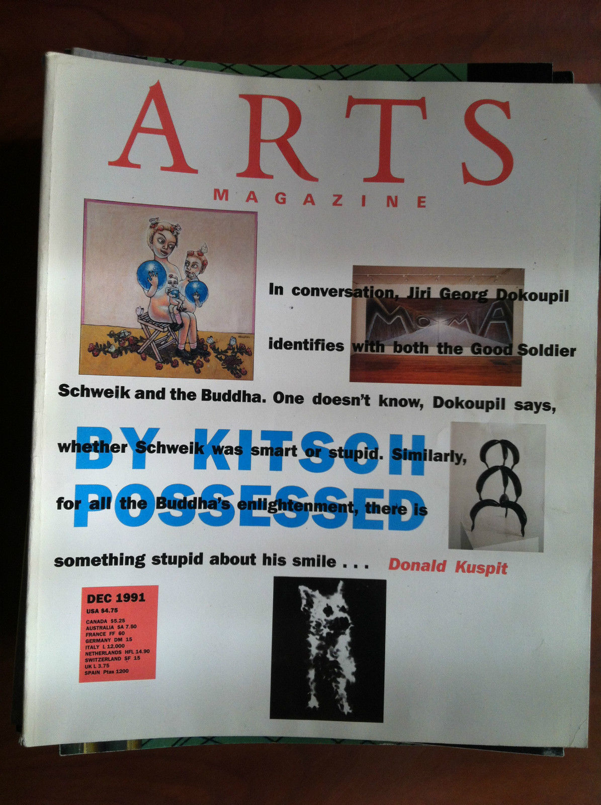 Arts Magazine December 1991 Cover: Jiri Georg Dokoupil