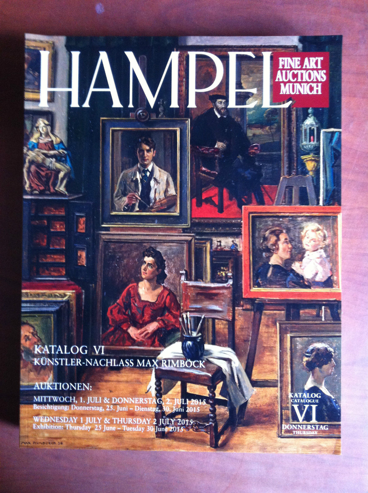 Auction catalogue Hampel Künstler Nachlass Max Rimbök 2015 Munch - …