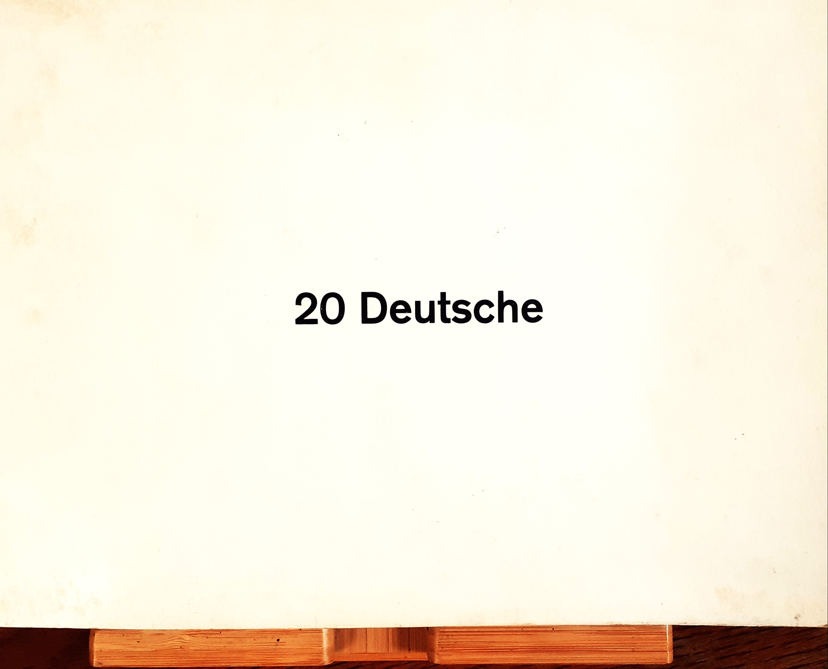 Ausstellung der Onnasch-Galerie Berlin 20 Deutsche 1971