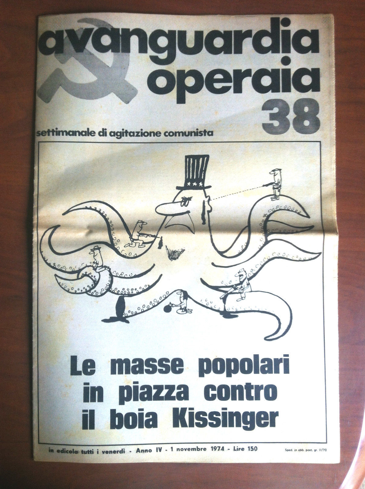 Avanguardia Operaia Anno IV n^ 38 Novembre 1974 - E10666