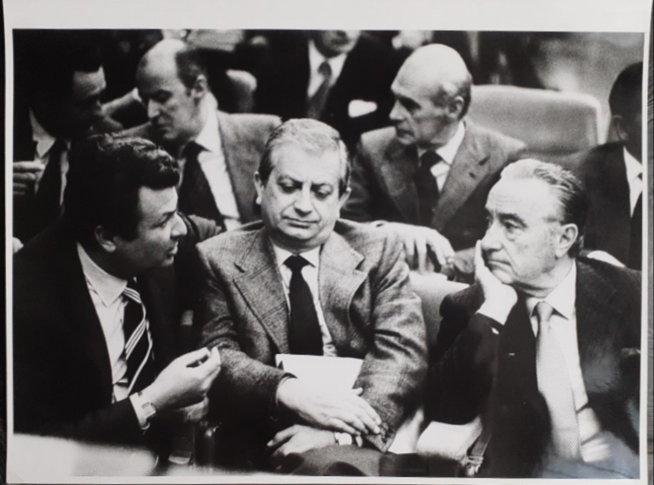 "Bassetti, Pirelli, Pellicanò" fotografia originale di Aldo Bonasia anni '70
