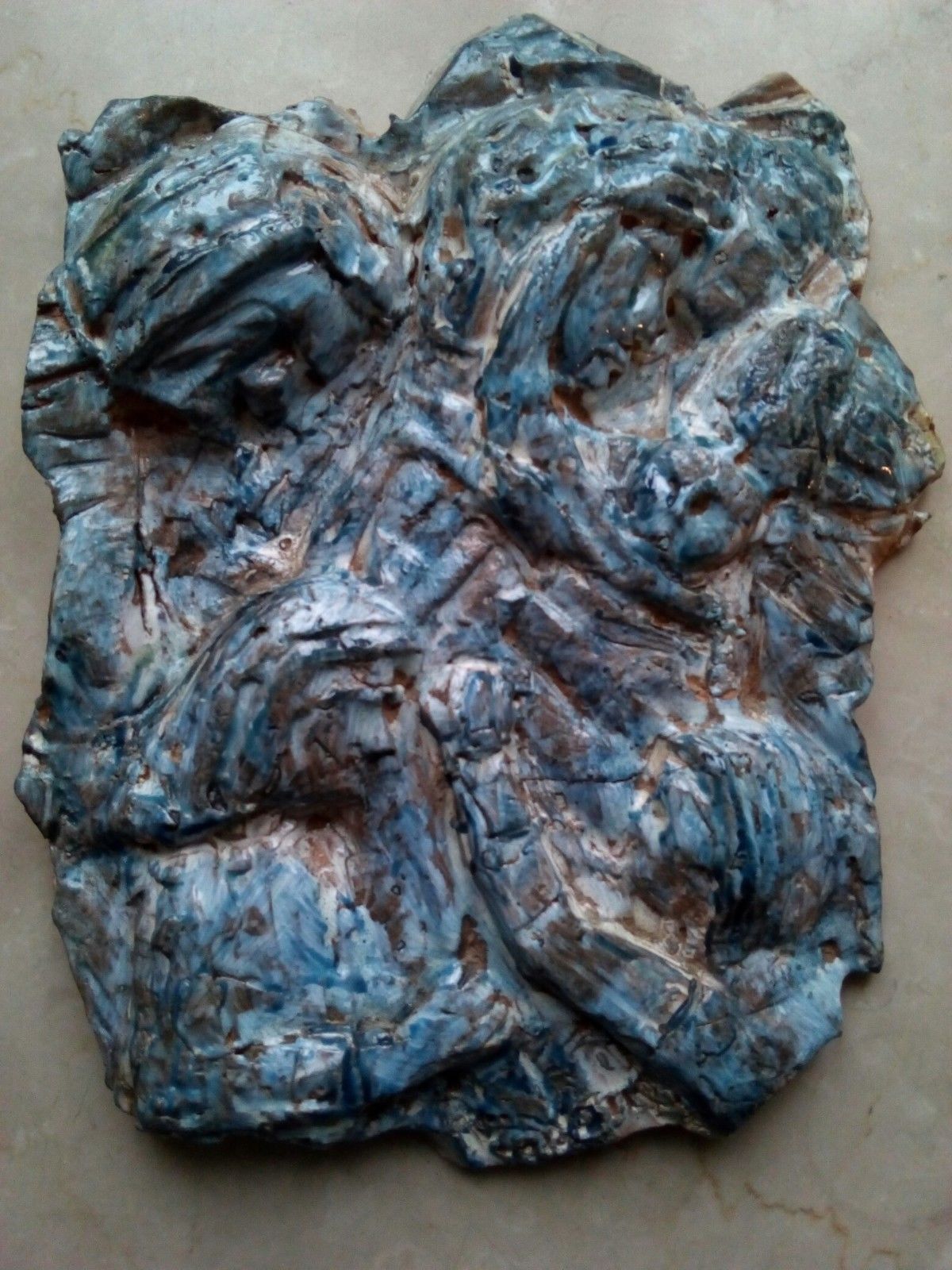 bassorilievo Angelo Cottone terracotta a smalti