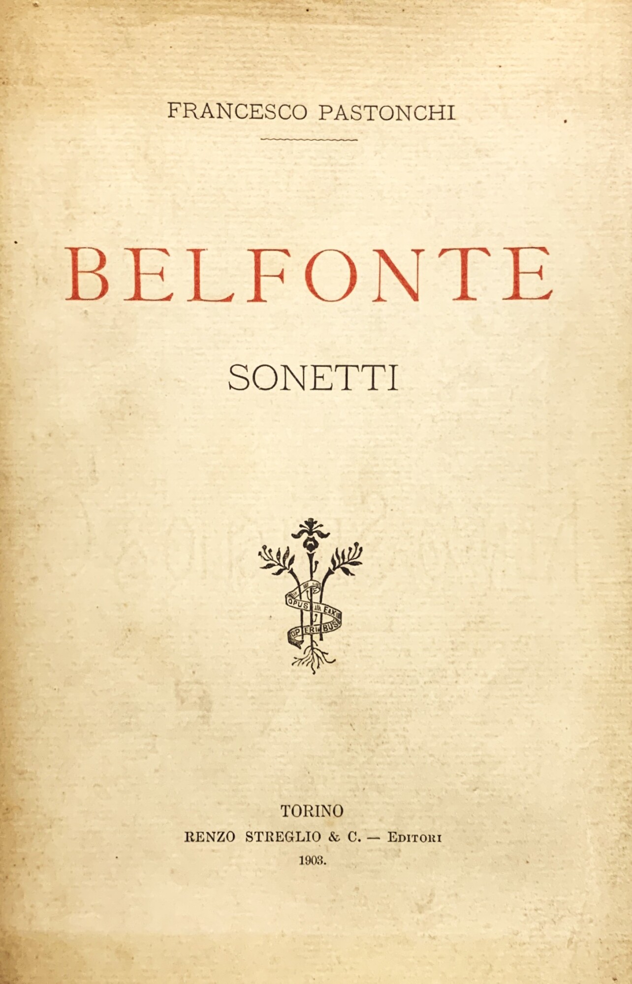 Belfonte. Sonetti