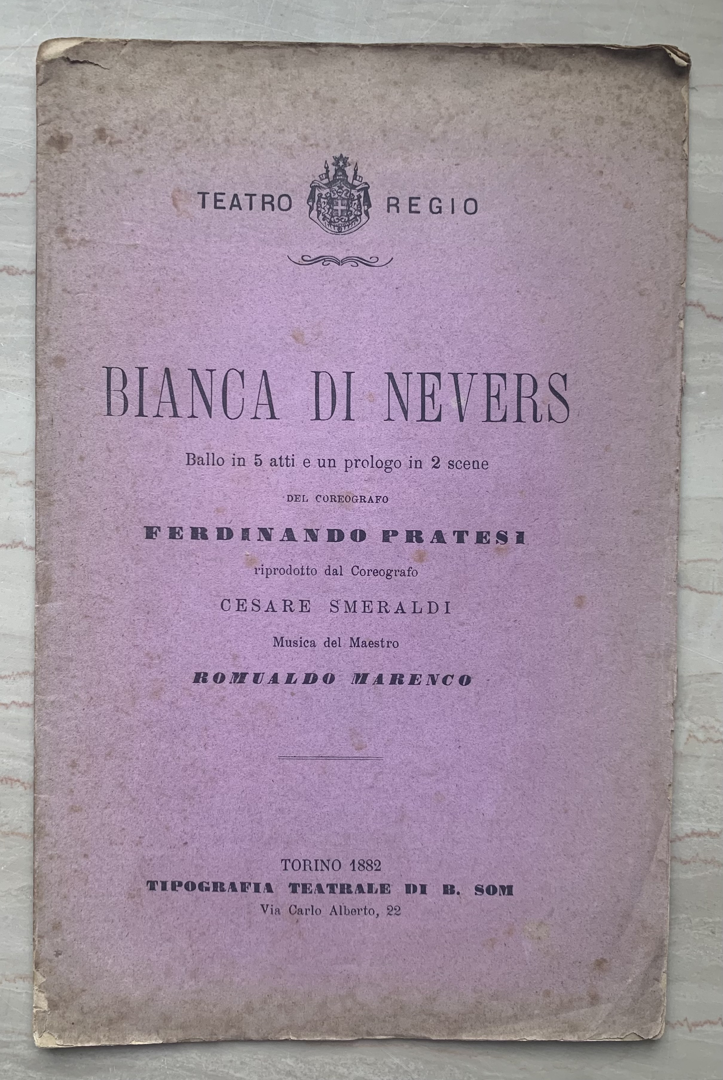 Bianca di Nevers. Ballo in 5 atti e un prologo …