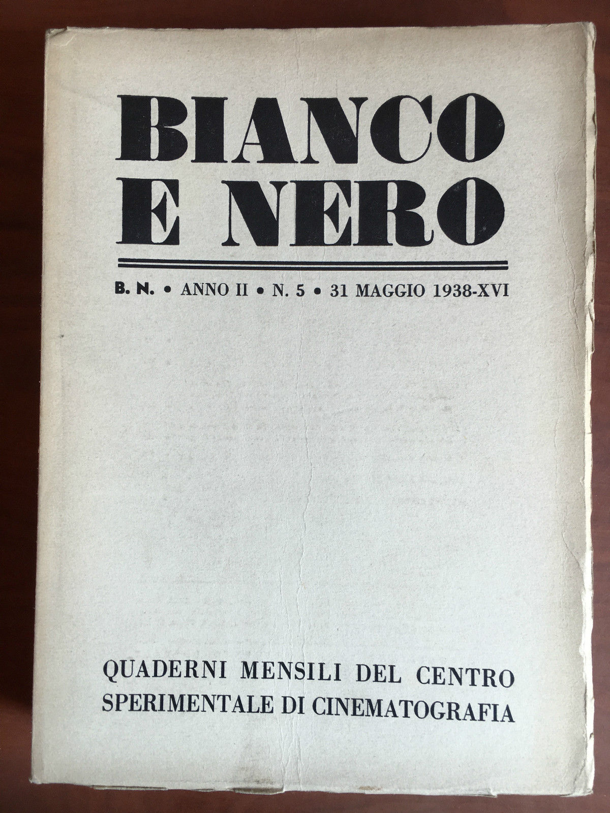 Bianco e Nero Anno II n^ 5 Maggio 1938 - …