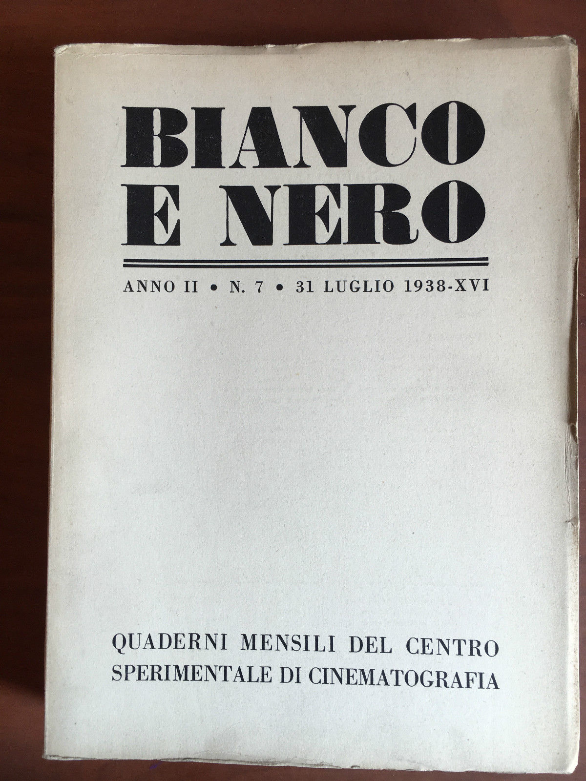 Bianco e Nero Anno II n^ 7 Luglio 1938 - …