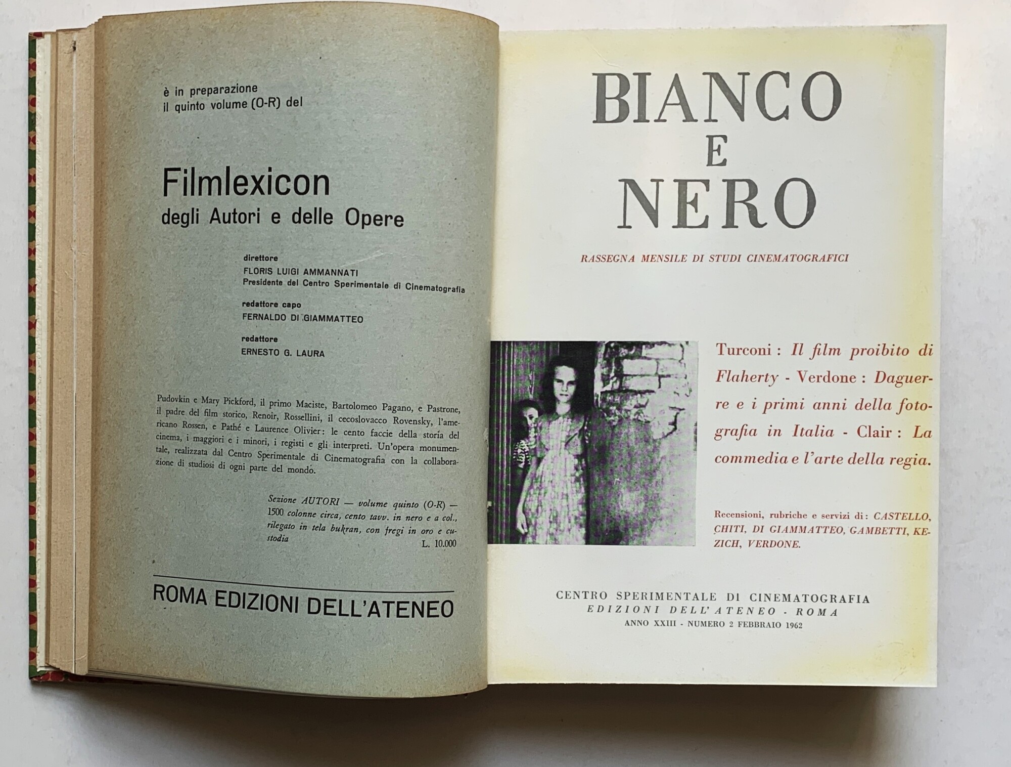 Bianco e Nero. Rassegna mensile di studi cinematografici ( Gennaio …