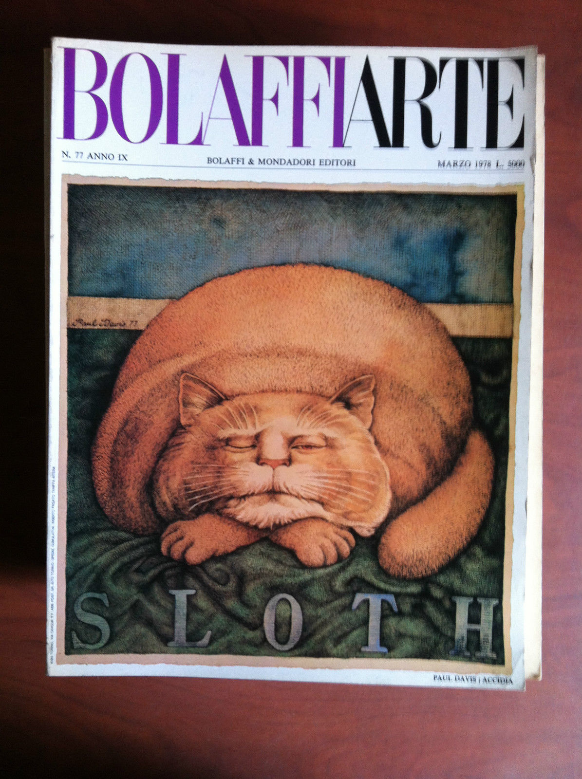 BOLAFFI ARTE n^ 77 Marzo 1978 Cover: Paul Davis