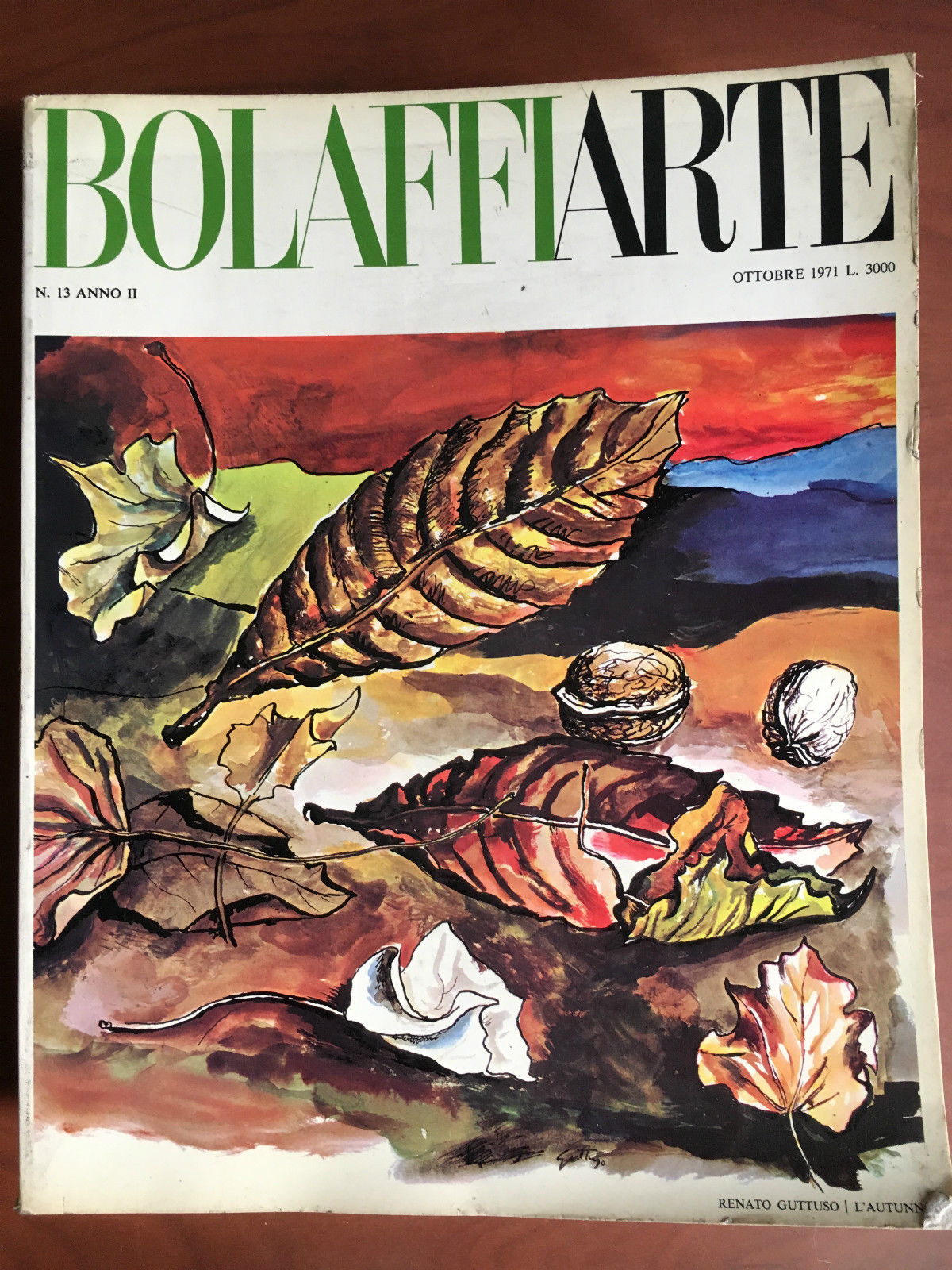 BolaffiArte Anno II n^ 13 Ottobre 1971 Cover: Renato Guttuso …