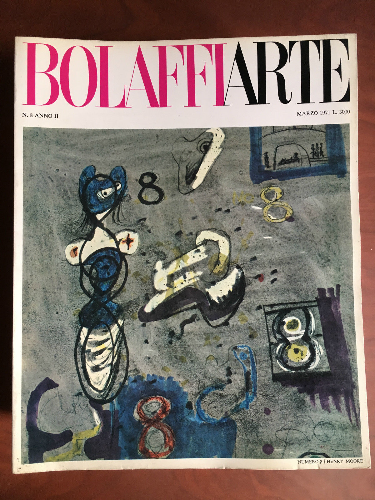 BolaffiArte Anno II n^ 8 Marzo 1971 Cover: Henry Moore …