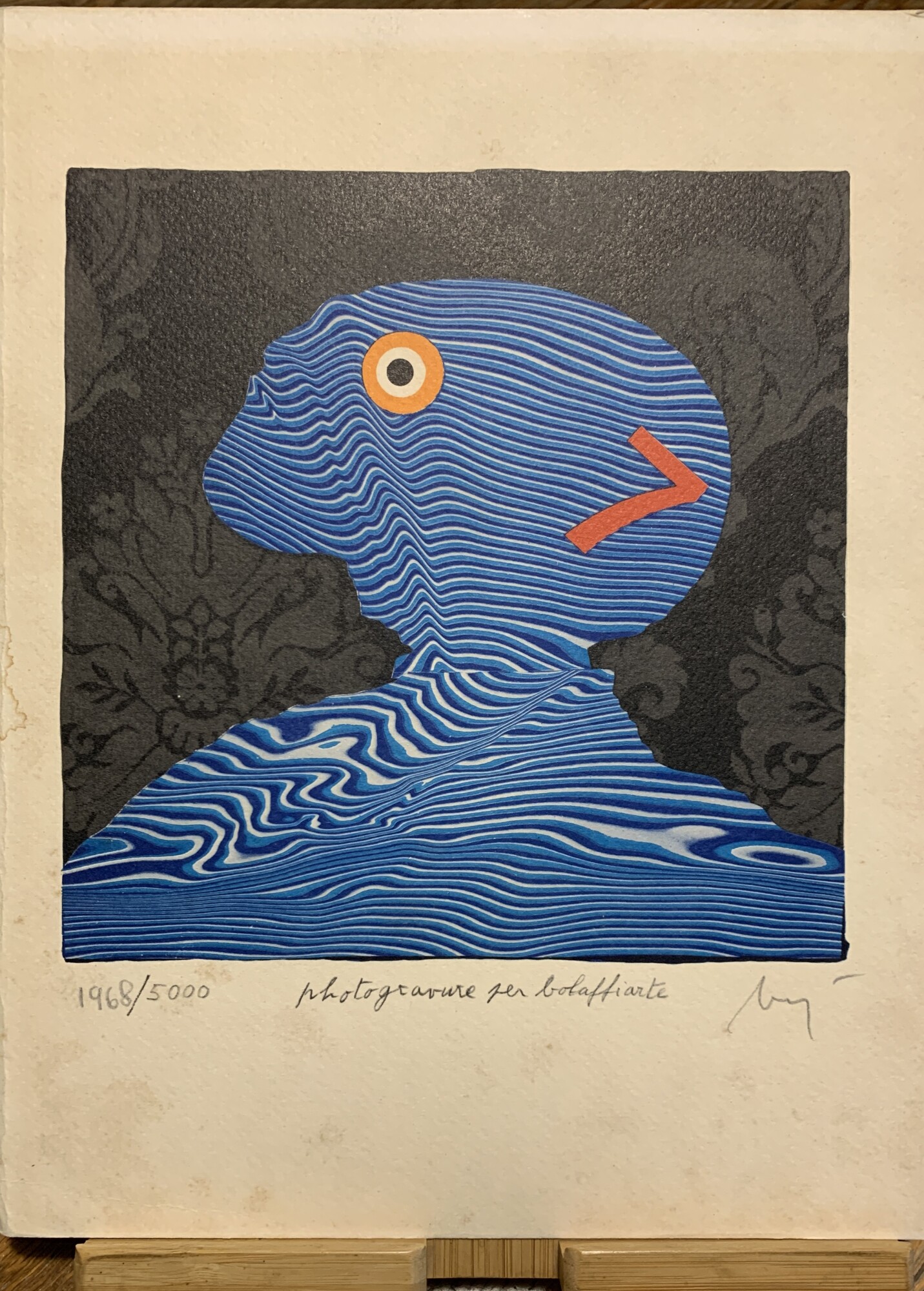 Bolaffiarte N^ 7 offset firmata Enrico Baj