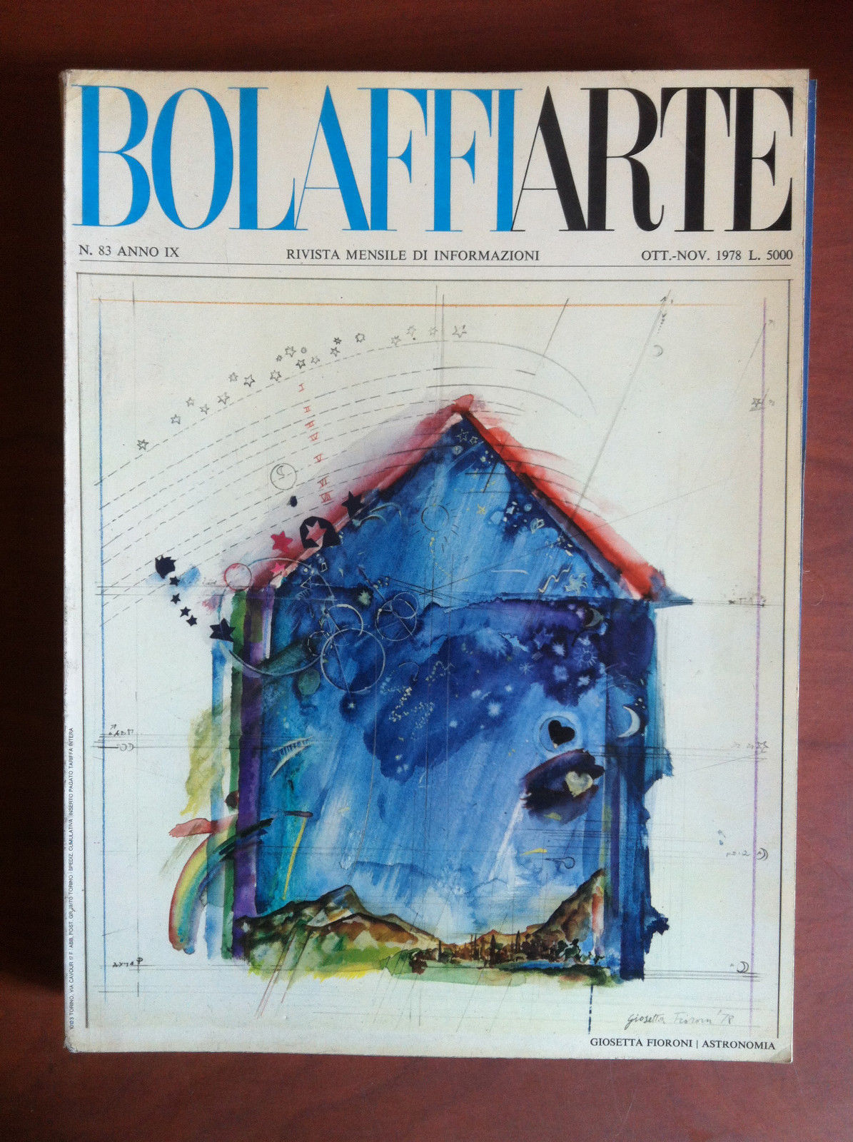 BolaffiArte n^ 83 Anno IX Ott/Nov 1978 Cover: Giosetta Fioroni …