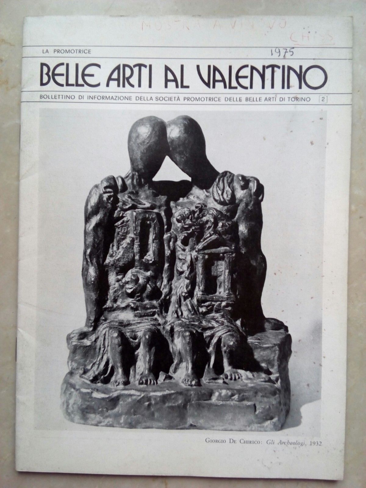 Bollettino Belle Arti al Valentino Torino 1975