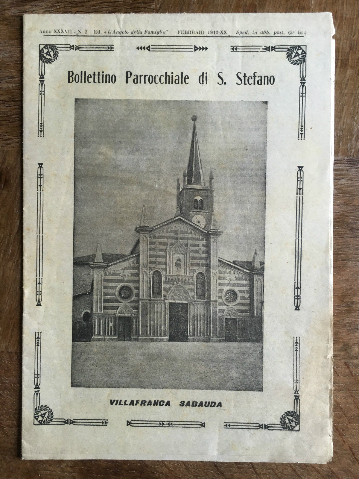 Bollettino Parrocchiale di S. Stefano Villafranca Sabauda 1942 - E21972