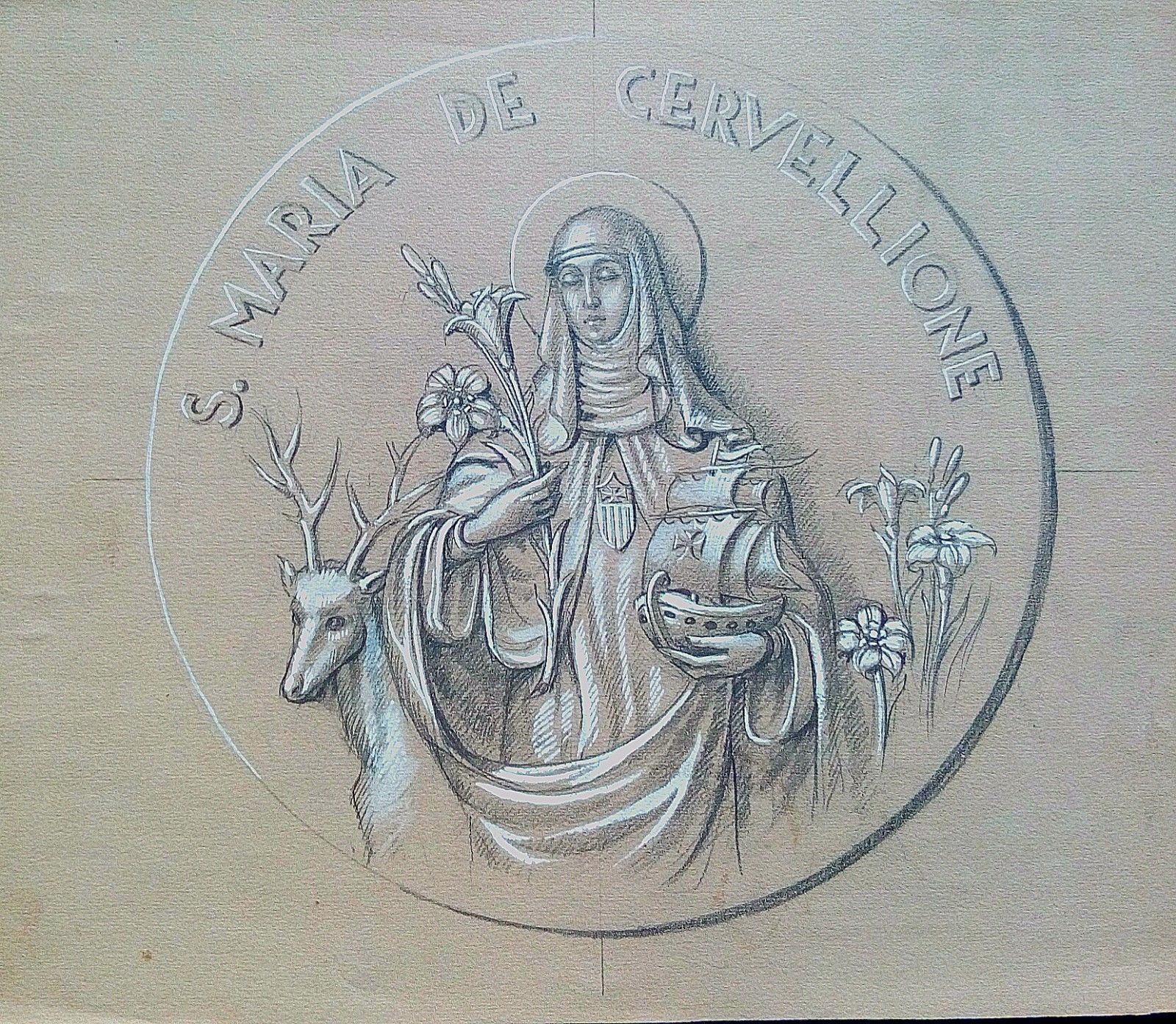 bozzetto originale per medaglia S.Maria de Cervellione