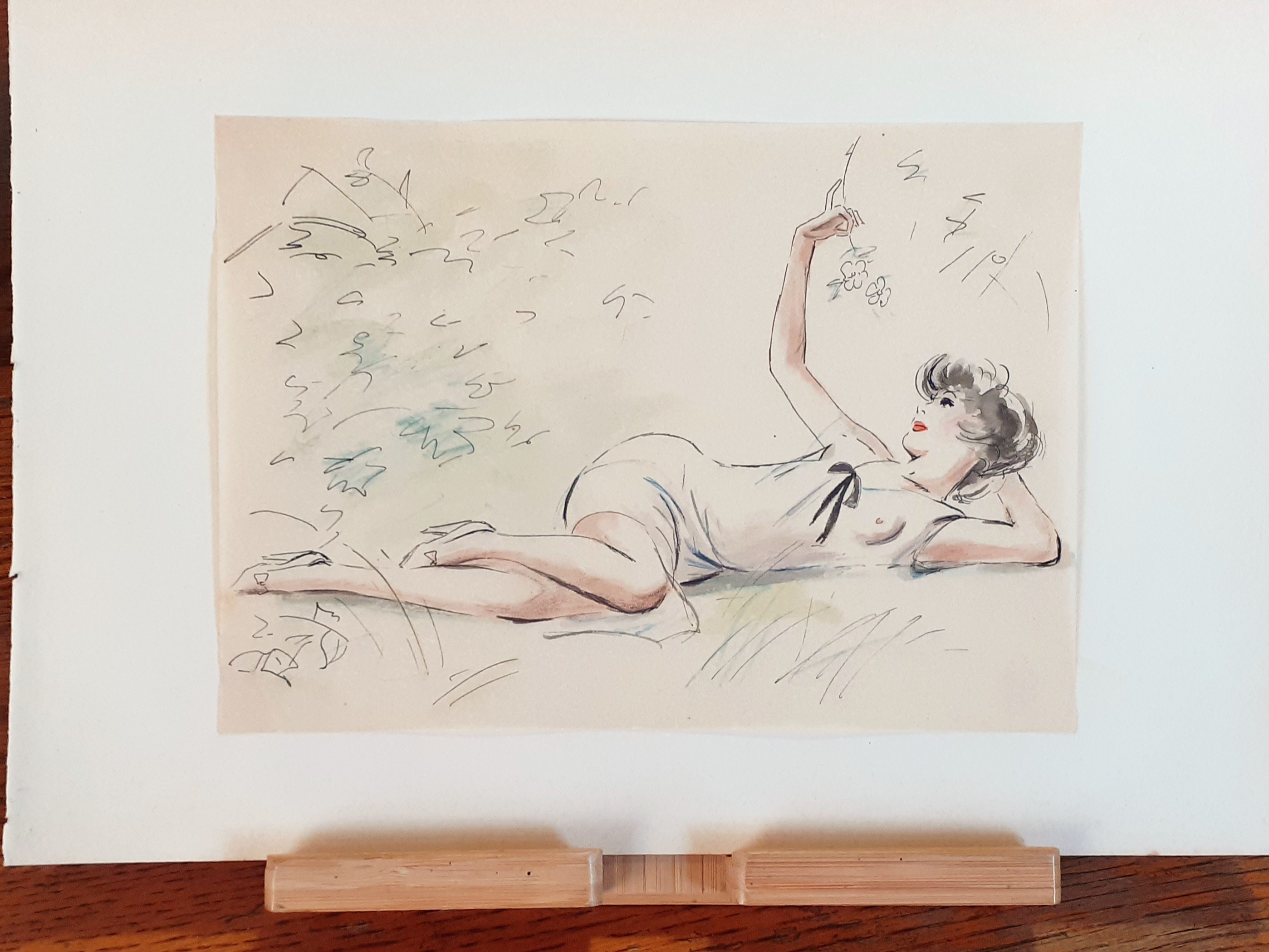 Bozzetto originale pin-up anni '50