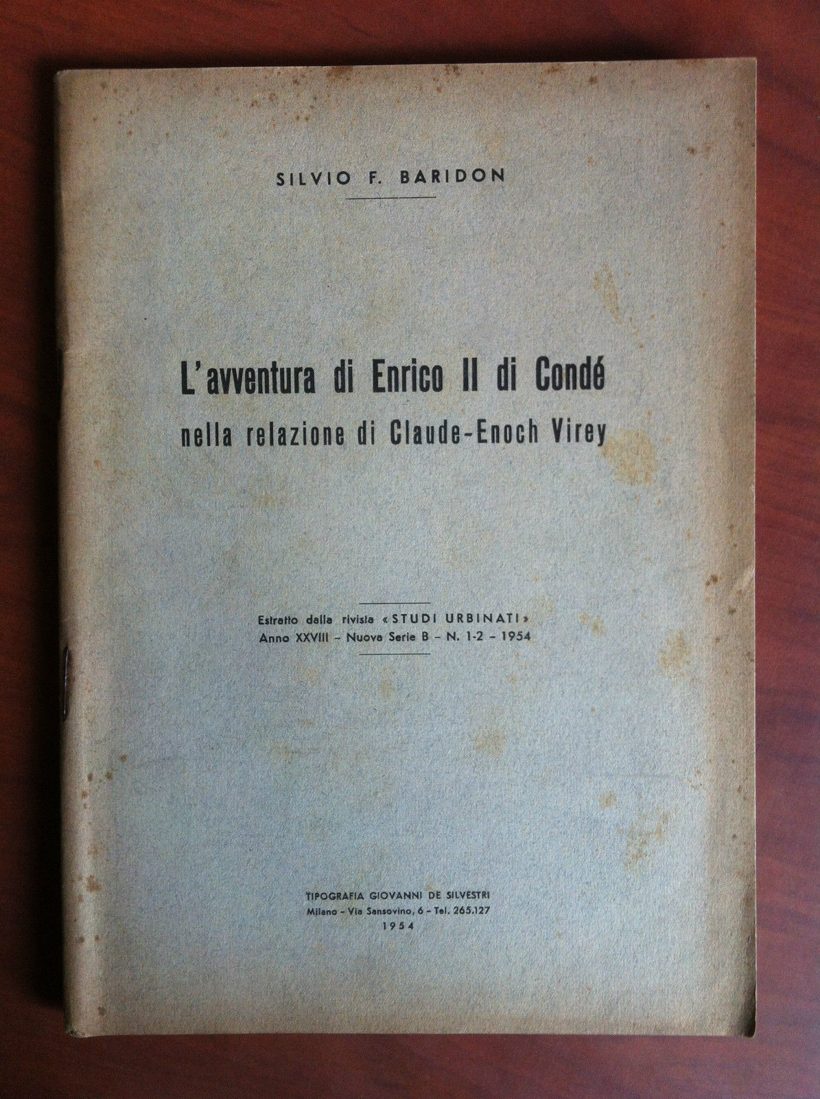 Brossura L'avventura di Enrico II di Condé relazione di C-E. …