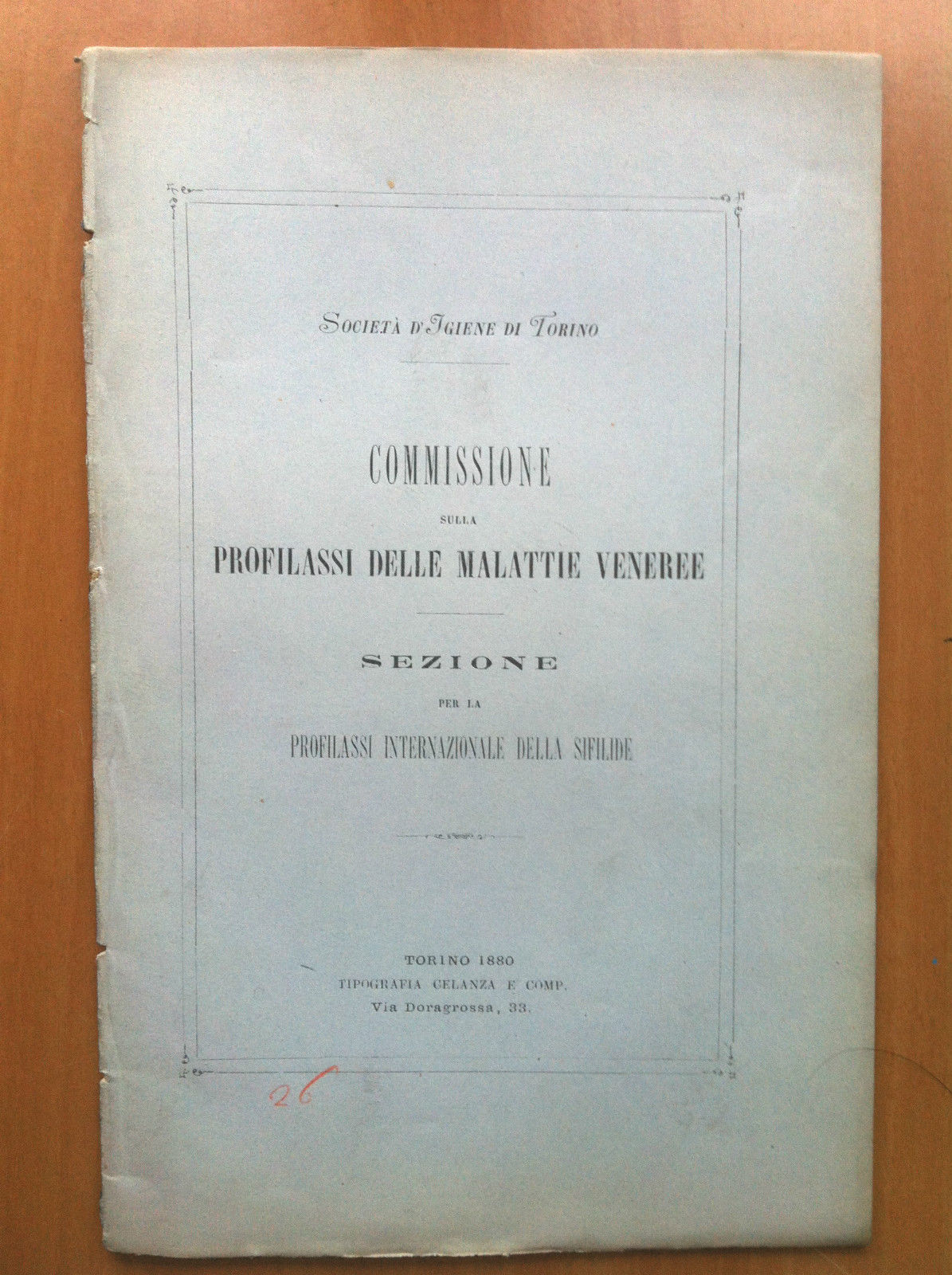 Brossura Profilassi delle malattie veneree Sifilide 1880 - E15883