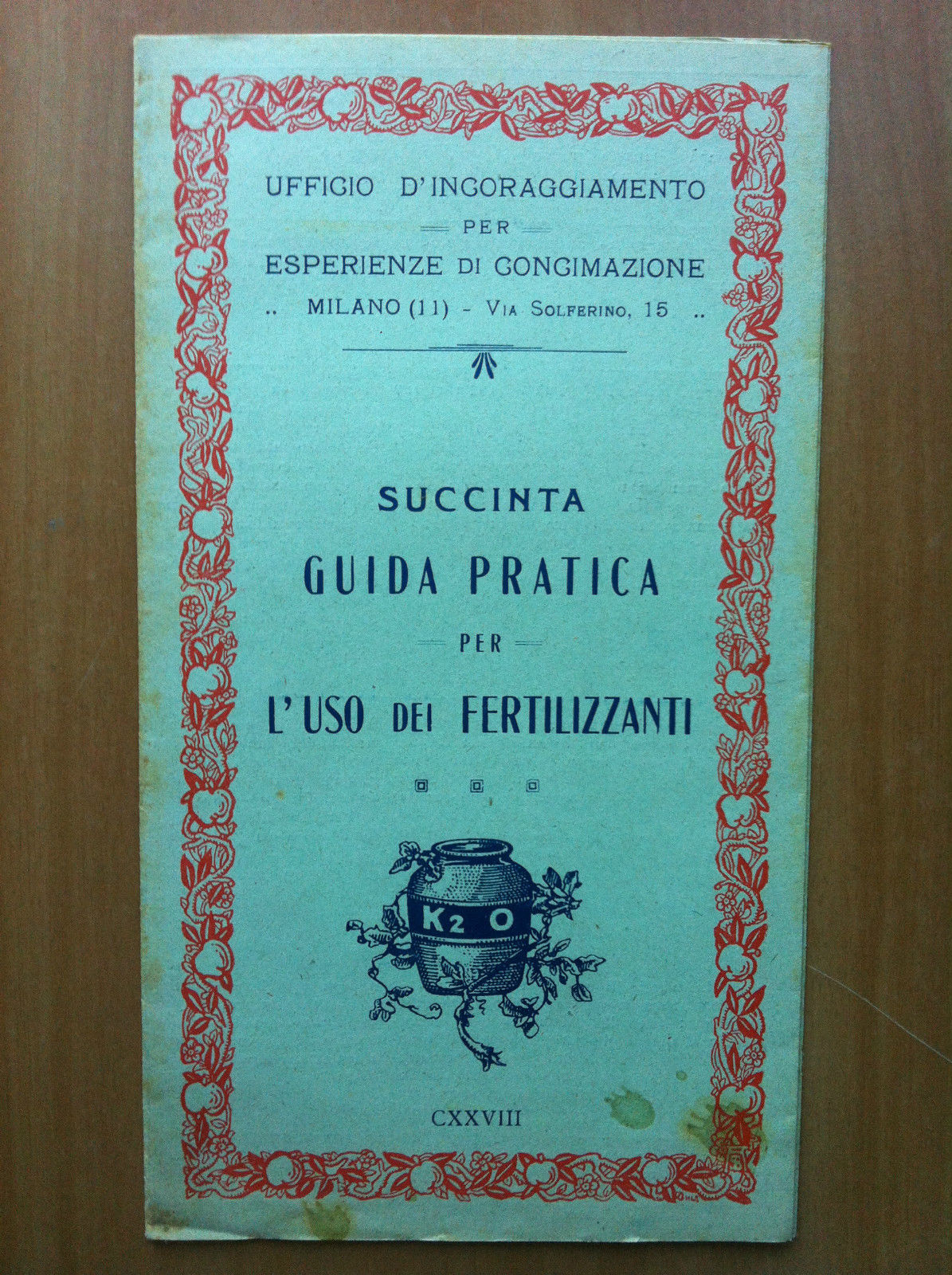 Brossura Succinta guida pratica per l'uso dei fertilizzanti - 17079