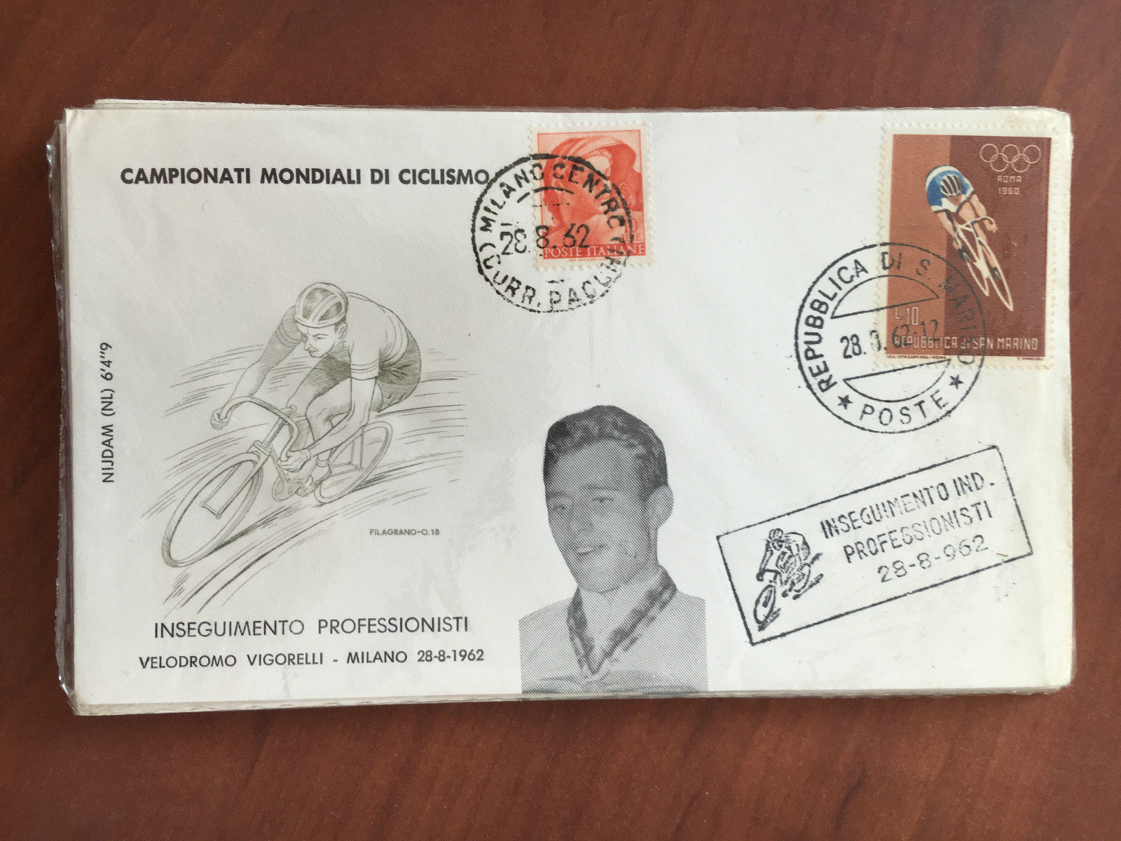 Busta originale dei Campionati mondiali di Ciclismo 1962 - E21775