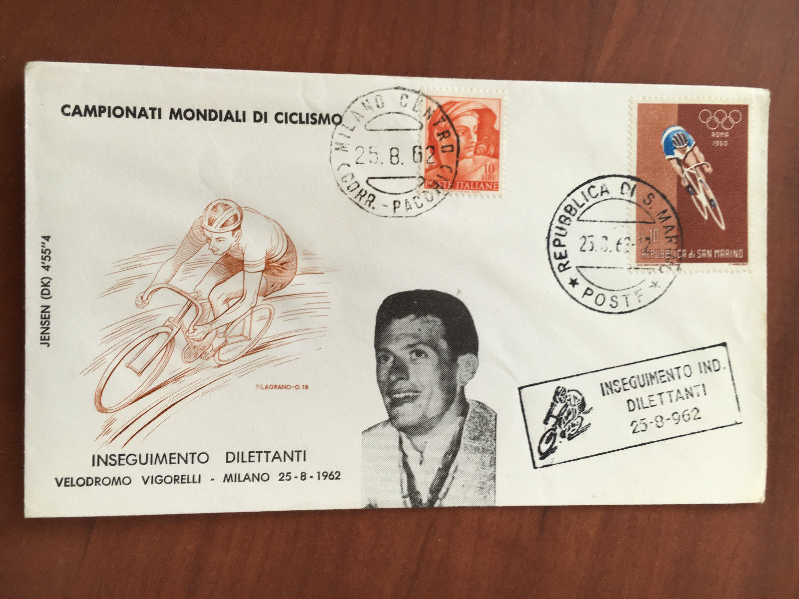 Busta originale dei Campionati mondiali di Ciclismo 1962 - E21781