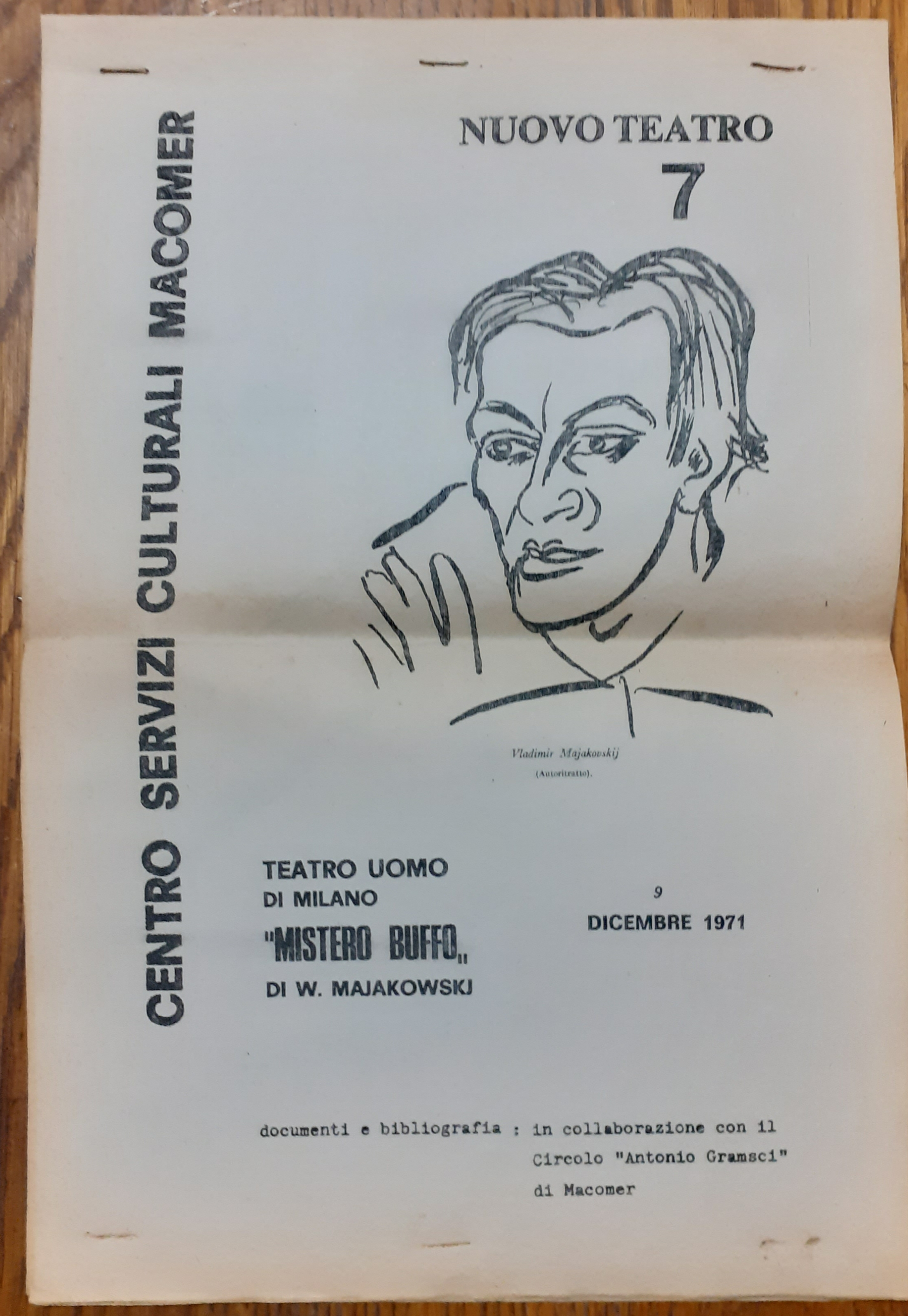 C.S.C. Macomer "Mistero Buffo" di W. Majahowskj dicembre 1971