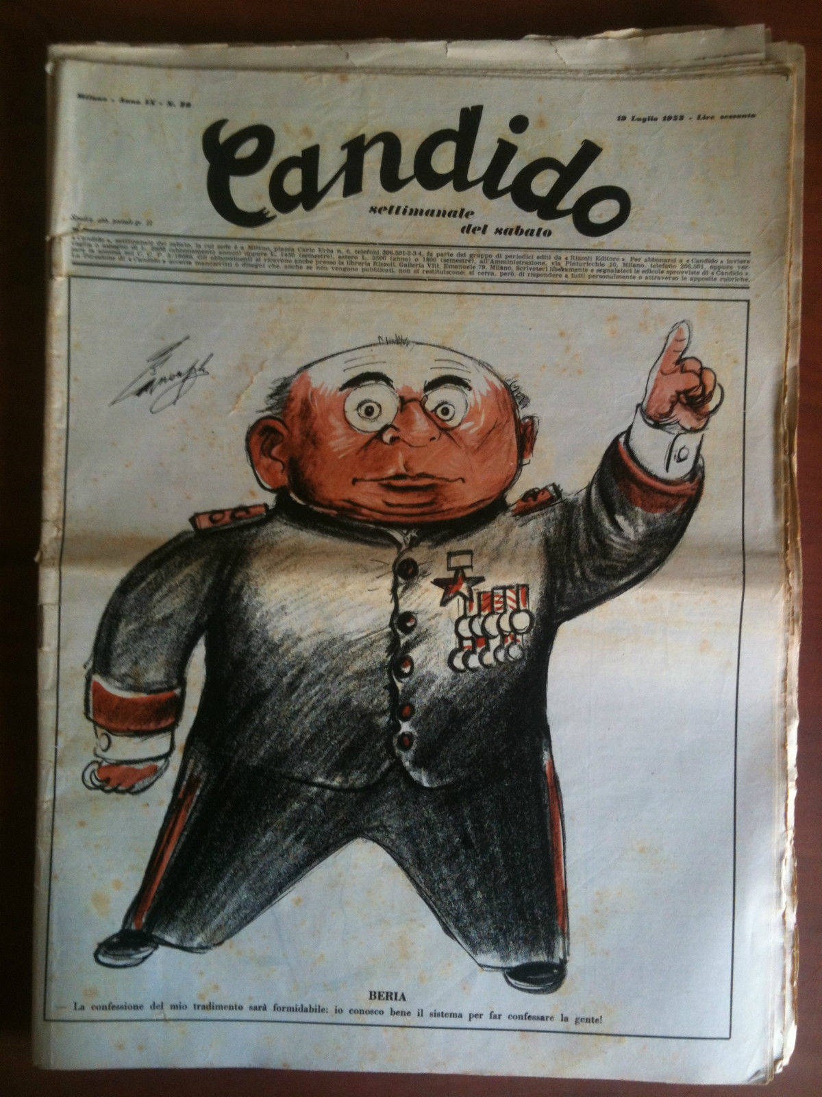 Candido Anno IX n^ 29 - 19 Luglio 1953 Direttore …