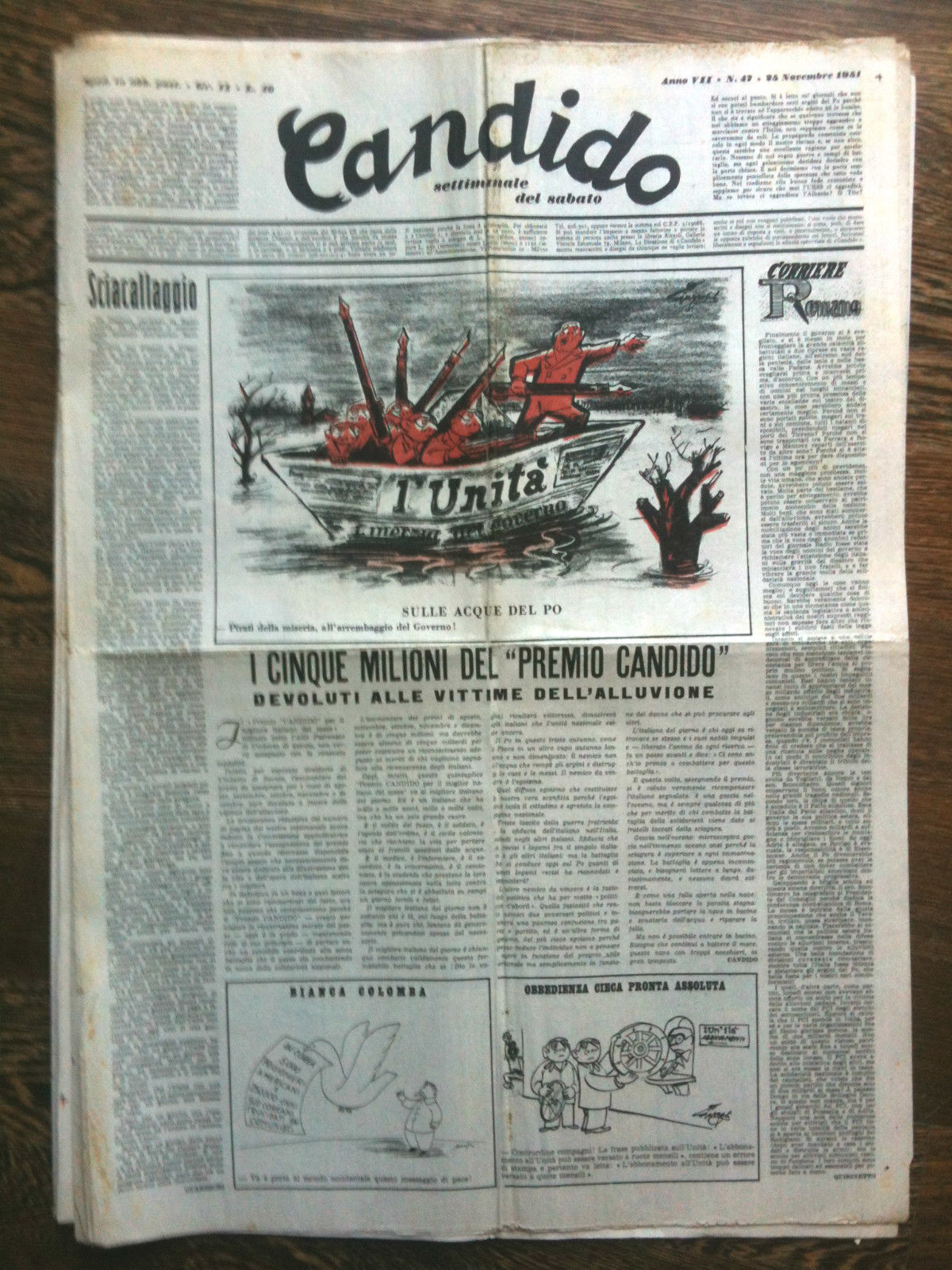 Candido Anno VII n^ 47- 25 Novembre 1951 Direttore Giovannino …