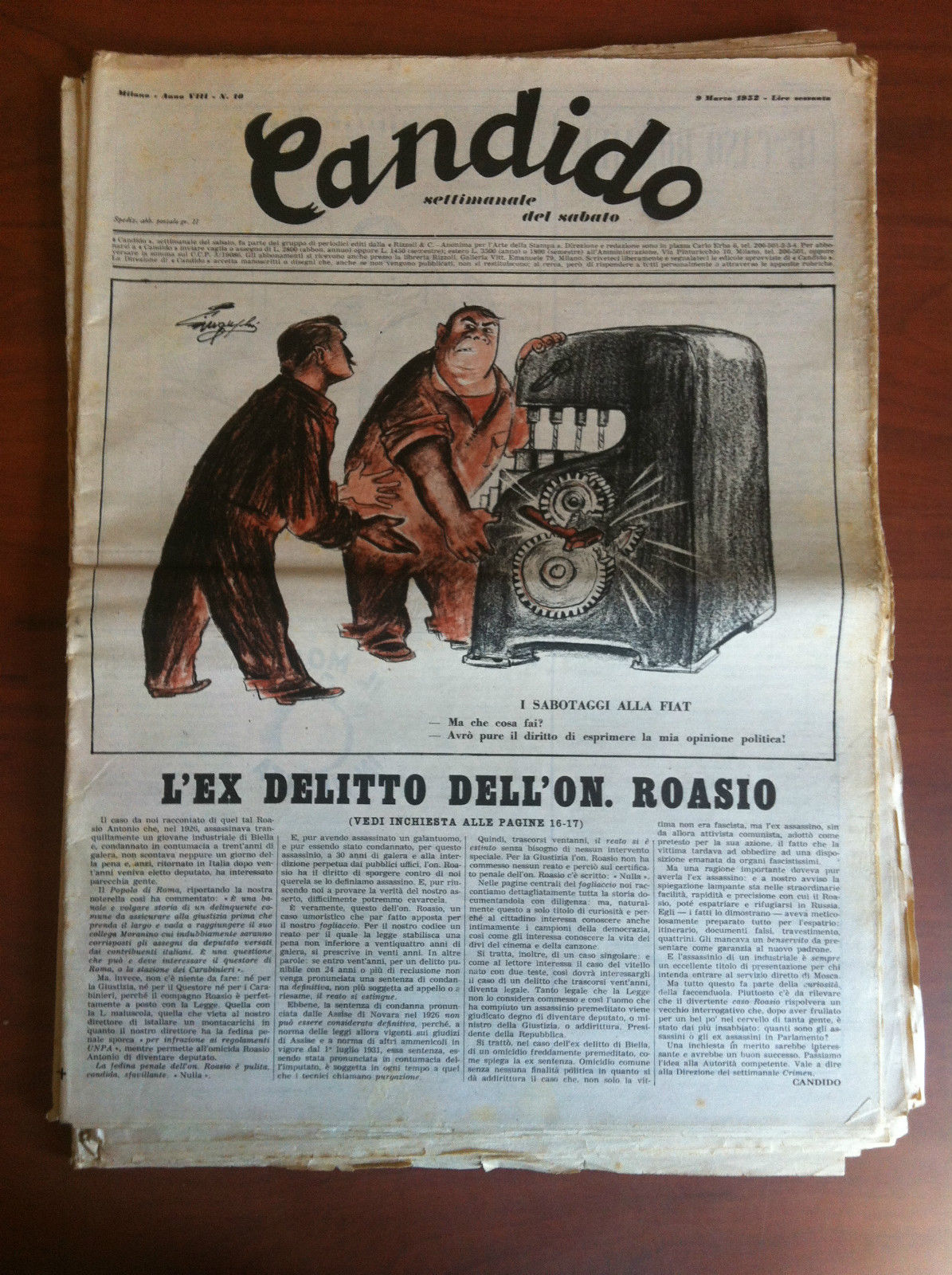 Candido Anno VIII n^ 1 - 9 Marzo 1952 Direttore …