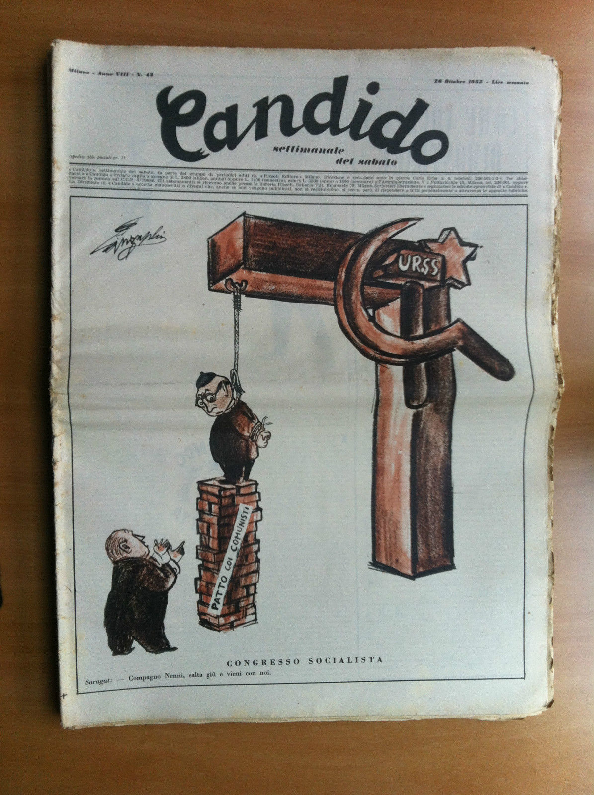 Candido Anno VIII n^ 43 - 26 Ottobre 1952 Direttore …