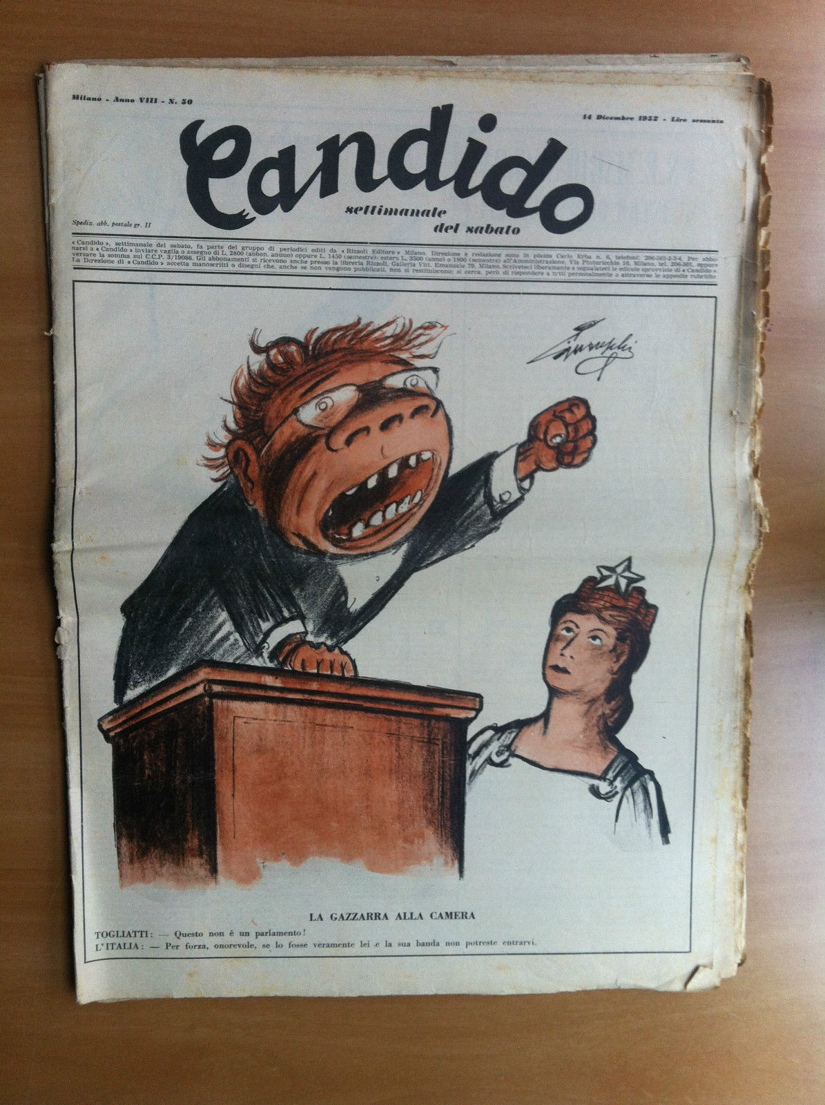Candido Anno VIII n^ 50 - 14 Dicembre 1952 Direttore …