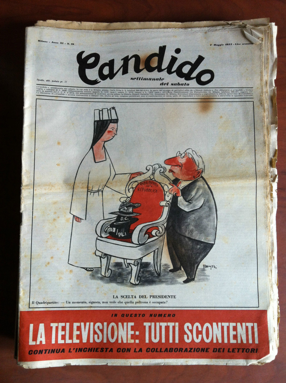 Candido Anno XI n^ 18 - 1 Maggio 1955 Direttore …
