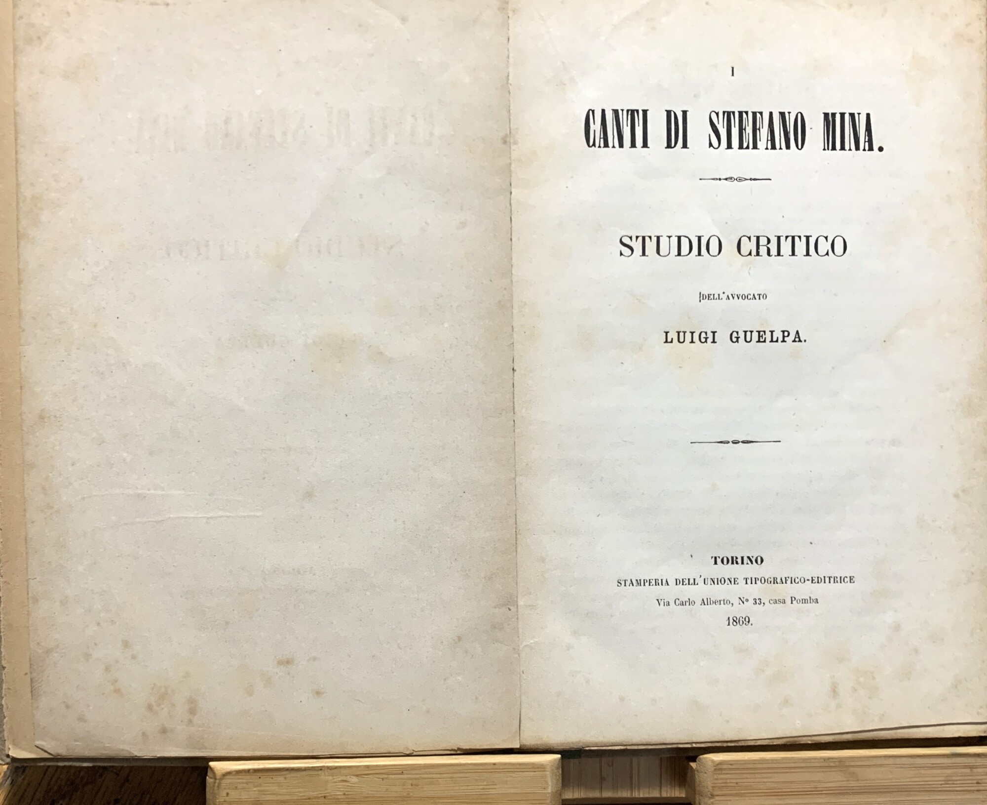 Canti di Stefano Mina. Studio critico