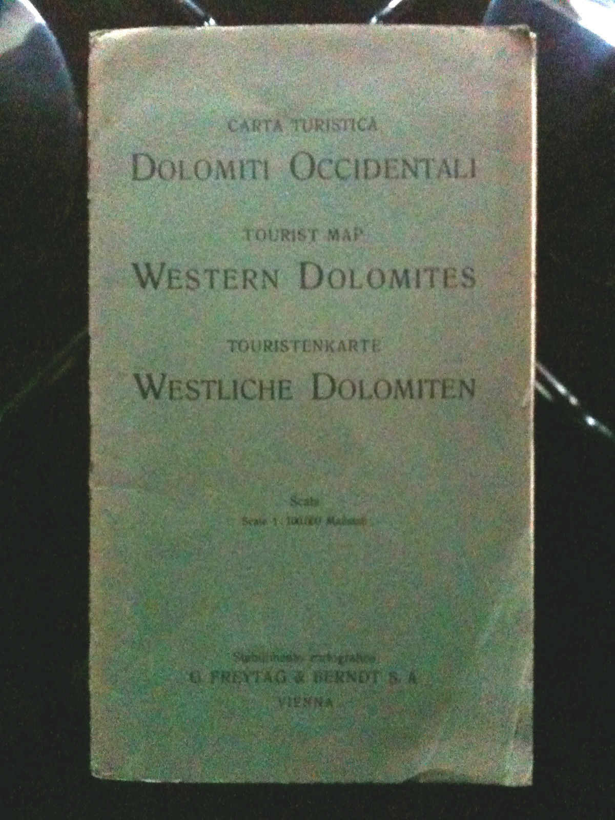 Carta Turistica Dolomiti Occidentali a colori - anni '30