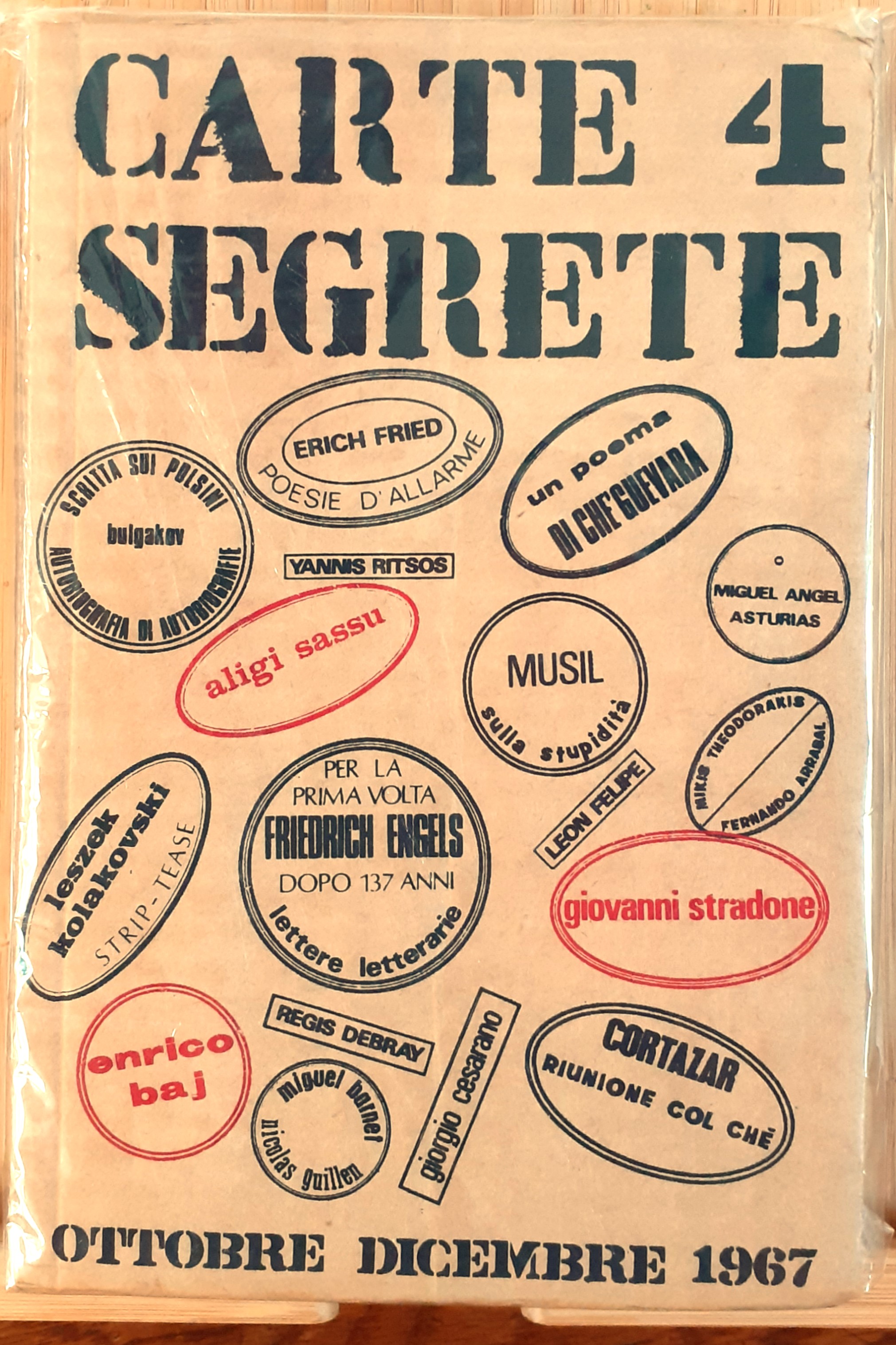 CARTE SEGRETE rivista trimestrale di lettere e arti (anno I …