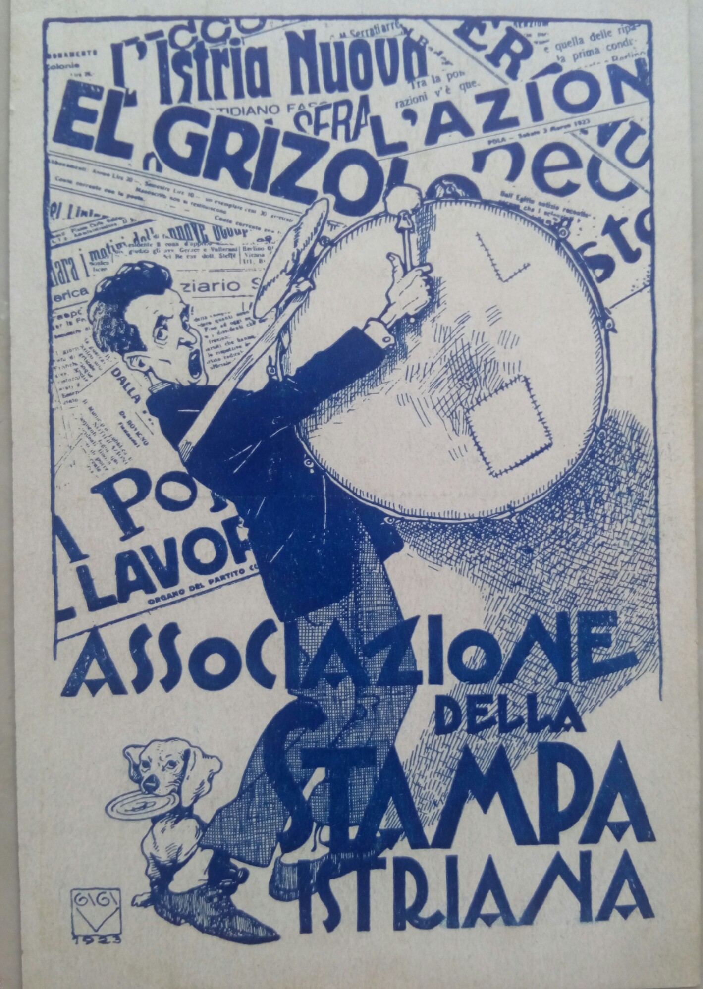 Cartolina Associazione della Stampa Istriana 1923