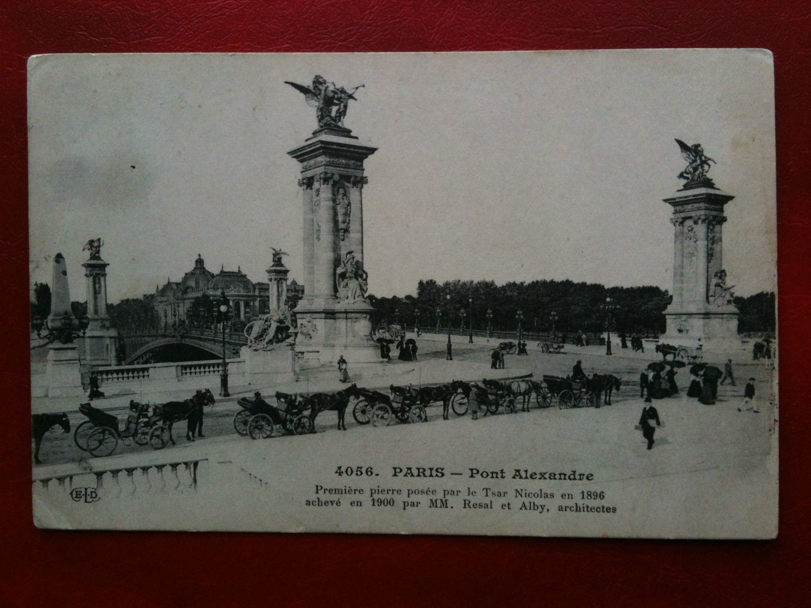 Cartolina Carte inizi '900 Francia/France Paris Pont Alexandre - viaggiata