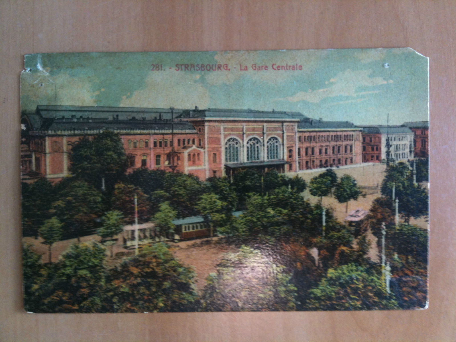 Cartolina Carte inizi '900 Francia/France Strasbourg Gare Centrale - viaggiata