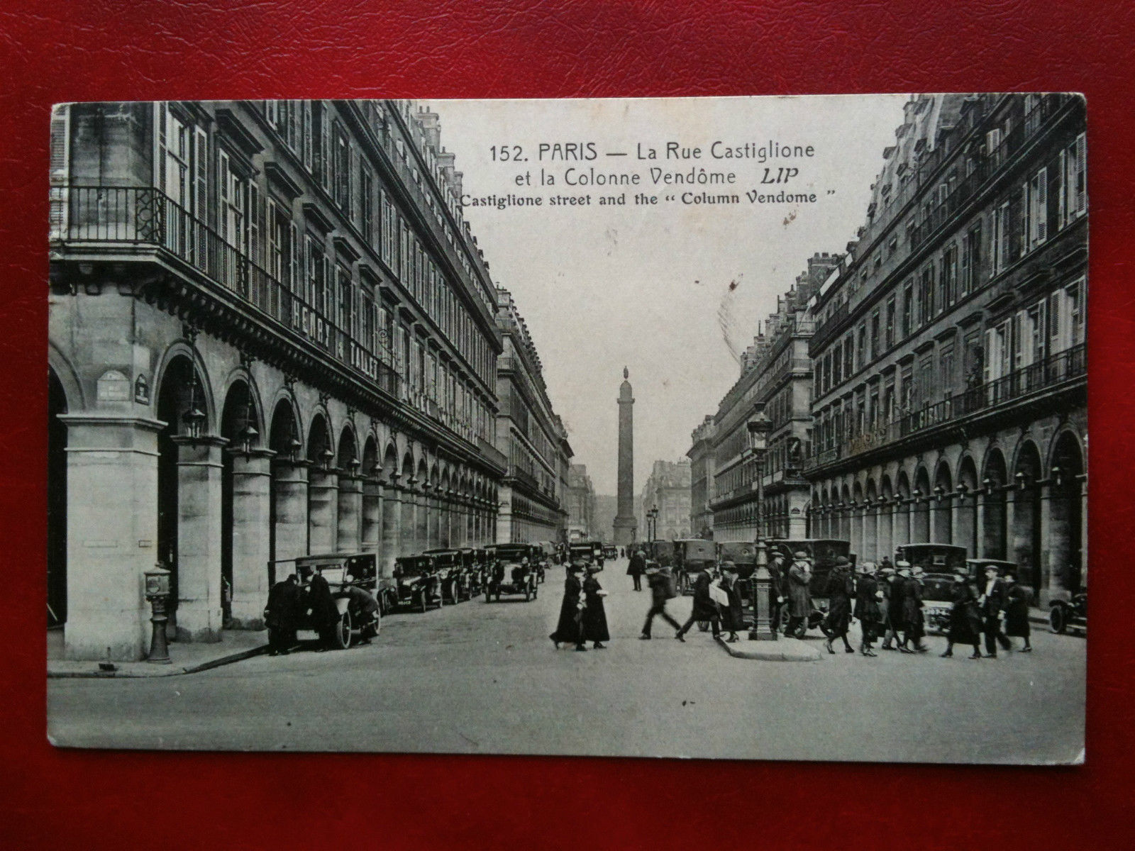 Cartolina Carte inizi '900 Francia Paris Rue Castiglione Vendome - …